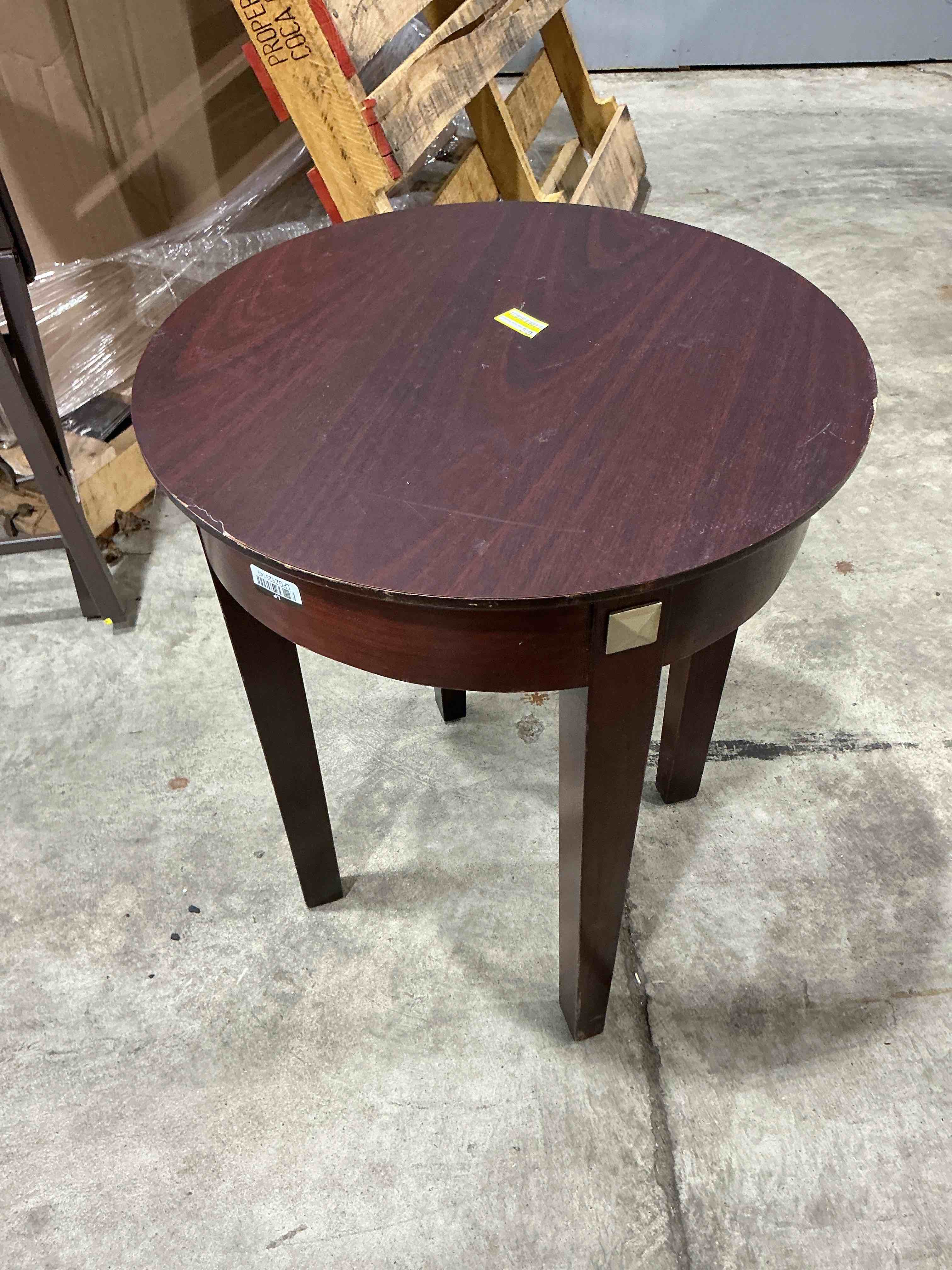 Villa Park Round Wooden Fully Assembled End Table Brown - Threshold™ designed with Studio McGee