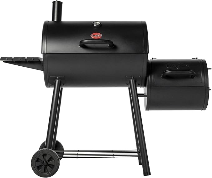 char-griller smokin' pro charcoal grill offset smoker, black