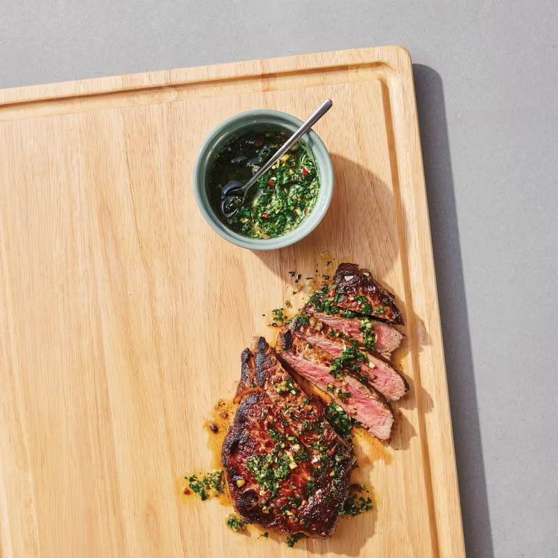 14"x20" Rubberwood Carving Board with Juice Groove Natural - Figmint