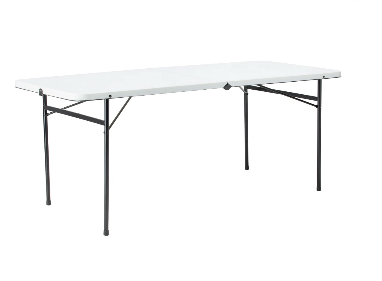 mainstays 6 foot bi-fold plastic folding table, white