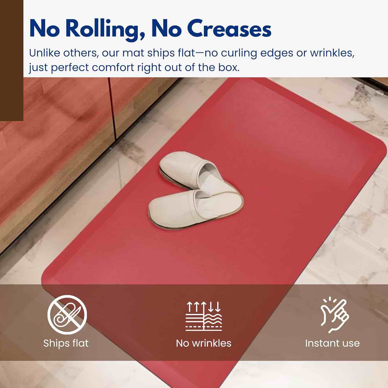 art3d 3/4" thick kitchen mats for floor, waterproof 20" x 32" cushioned comfort mat, anti fatigue mats for kitchen, ergonomic standing office desk, home and garage, black black 32"l x 20"w x 0.8"th