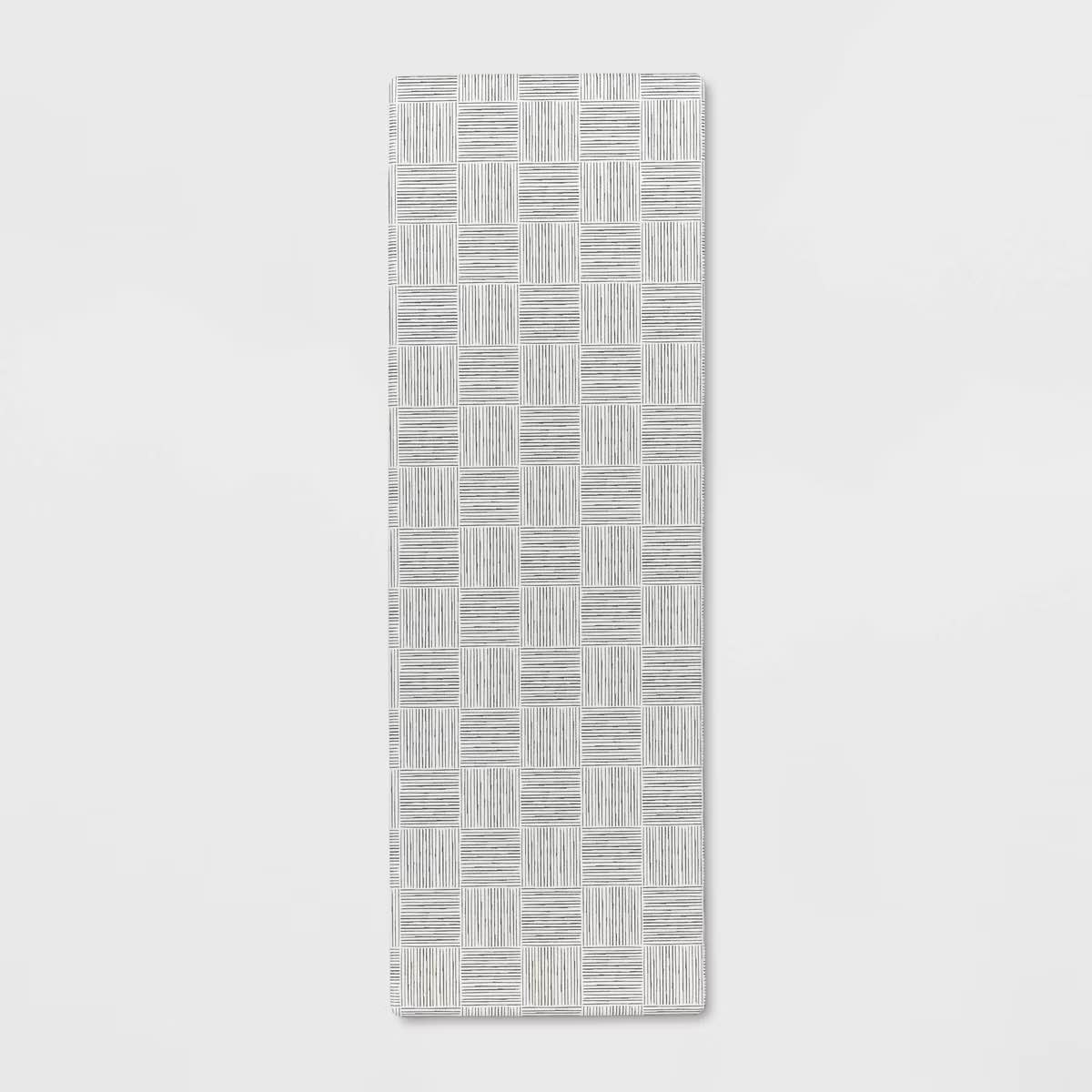 1'6"x5" Rareta Lines Comfort Runner Mat - Threshold: Skid-Resistant Kitchen Floor Mat, Indoor Use, Abstract Pattern