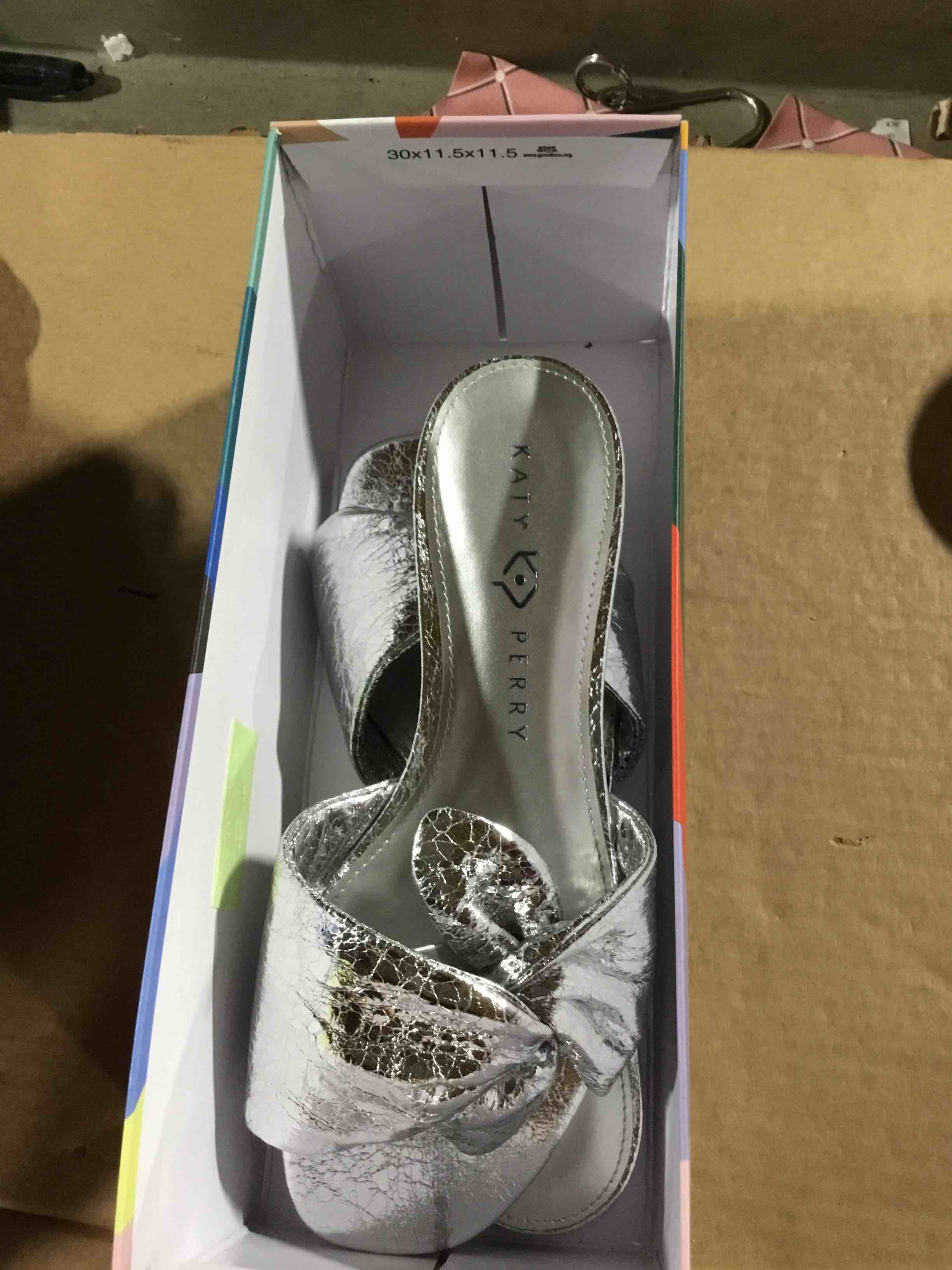 Condition photo showing Good Condition for Silver Sandals #36 Katty Perry 