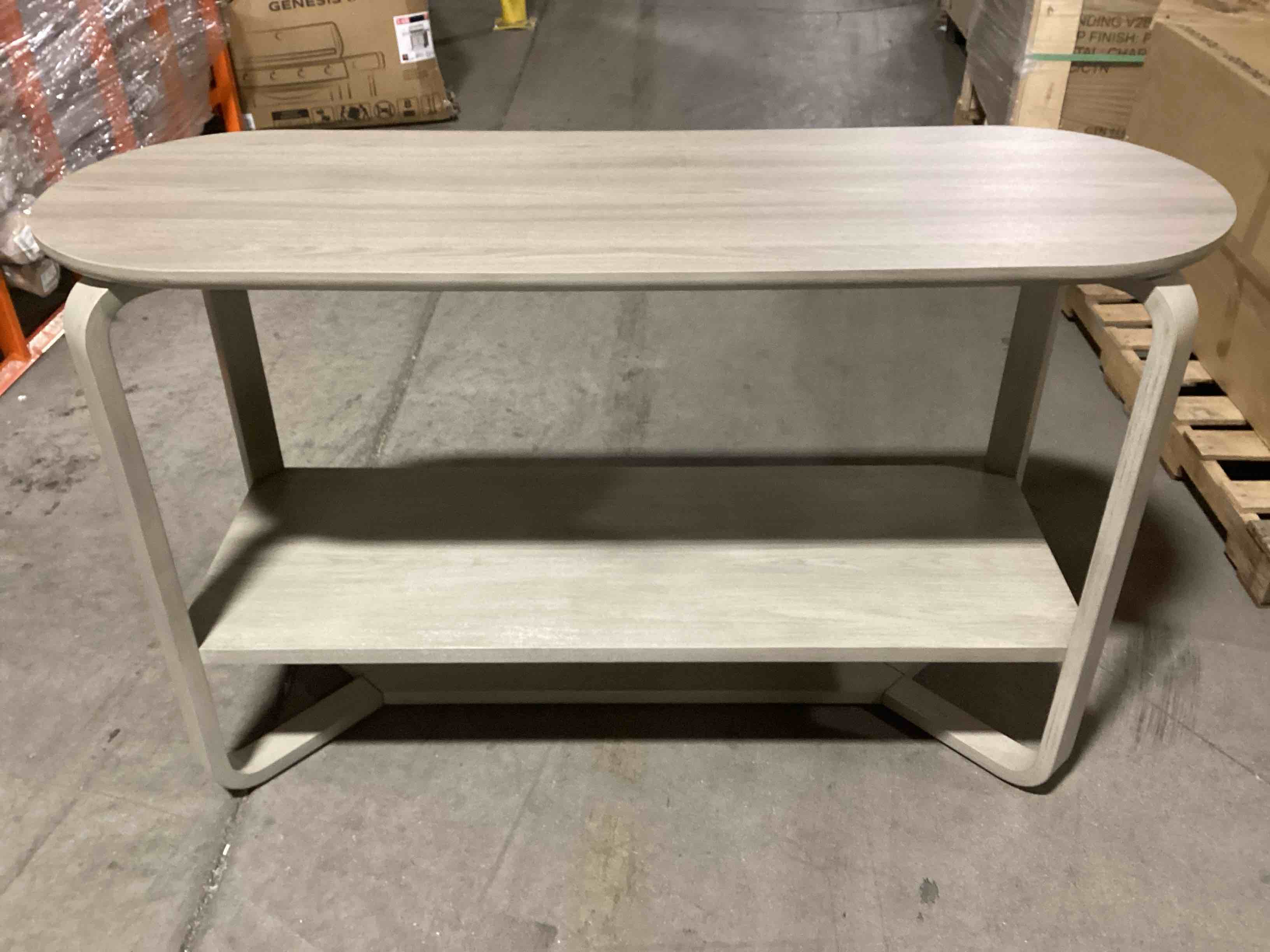 landing sakhalin cork console table, 54in x 18in x 32in