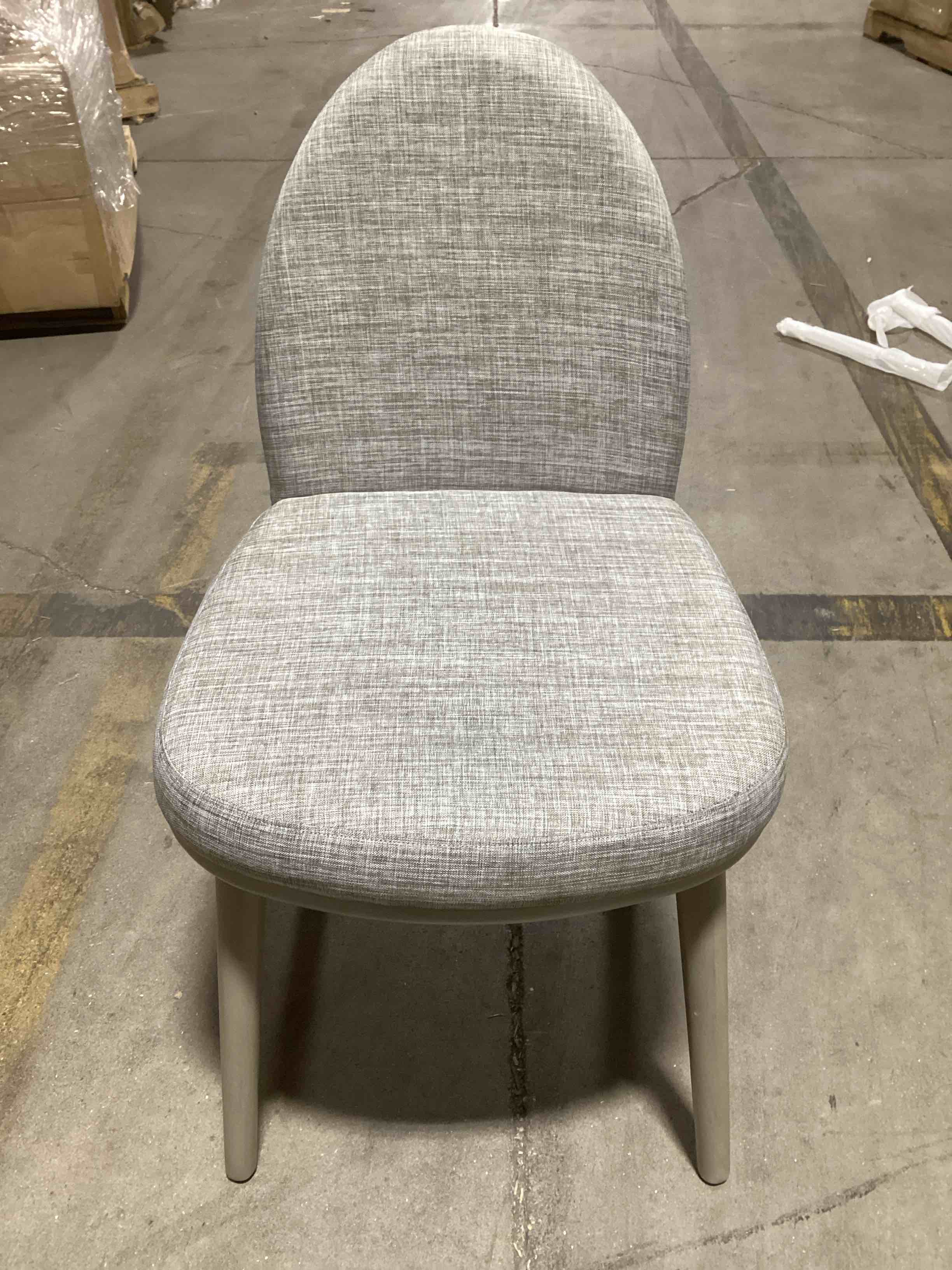 Landing Remy Beige Armless Chair With Sakhalin Cork Base