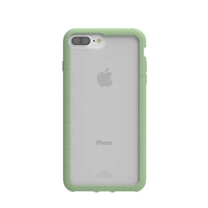 Pela Clear Eco-Friendly iPhone 6/7/8 Plus Case With Neon Mint Ridge 28044. (Phone Case Lot)