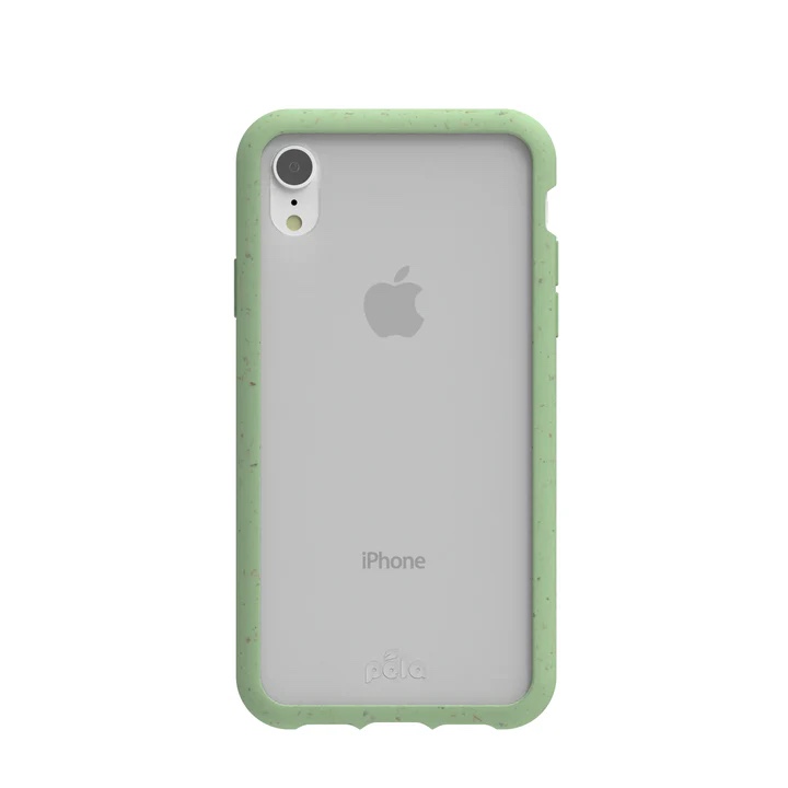 Clear Eco- Friendly iPhone XS Case With Neon Mint Ridge 28104 (Phone case Lot)