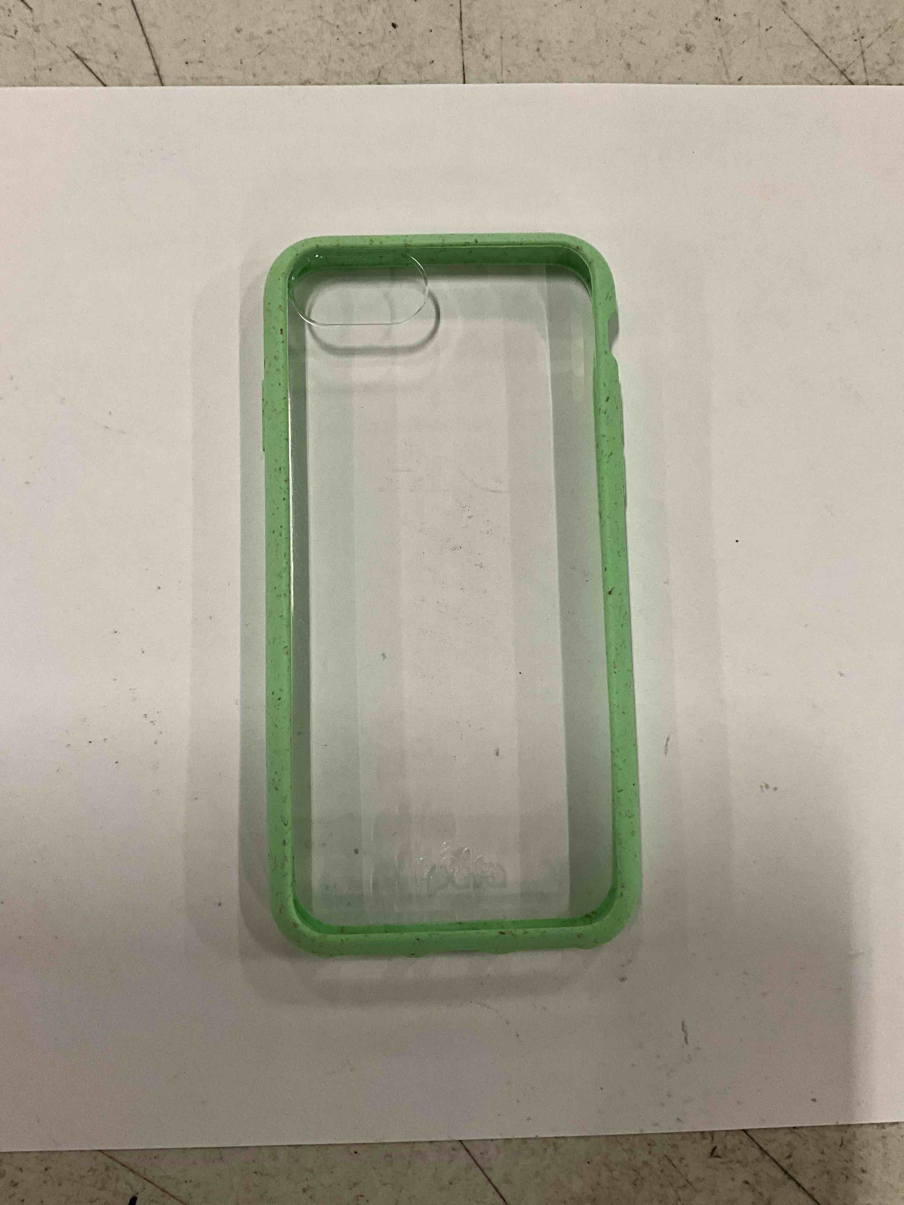 BOX OF: PELA CLEAR ECO-FRIENDLY IPHONE 6/6s/7/8/SE CASE WITH NEO MINT RIDGE
