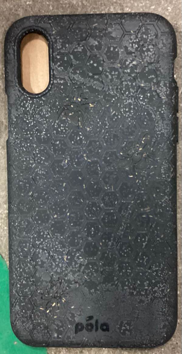 Pela iPhone Case for iPhone X/XS Eco-Friendly - 100% Biodegradable (X/XS Black Bee) (Phone Case Lot)