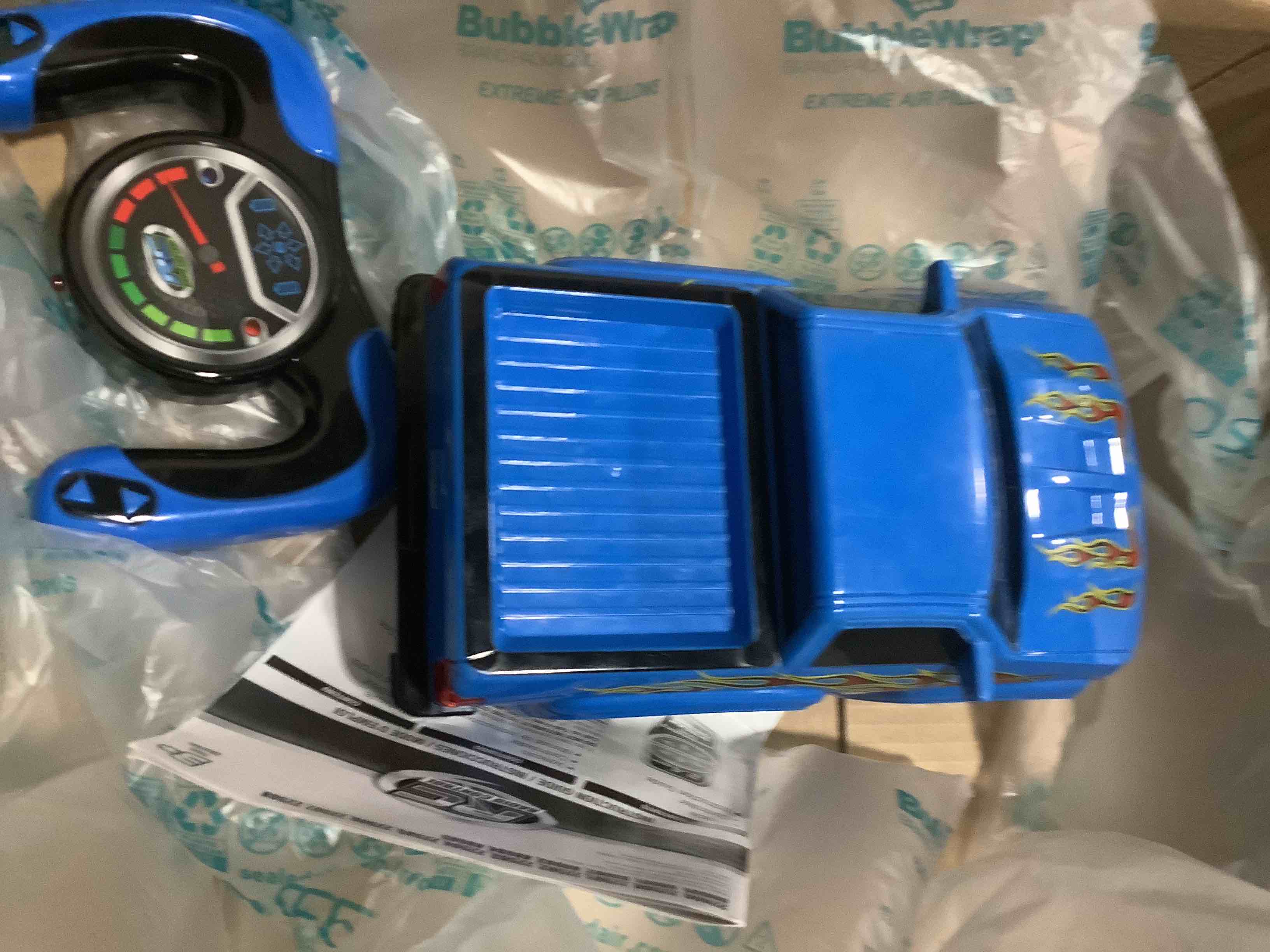 Condition photo showing As Is for Taiyo: Ford Raptor RC - Blue & Yellow - 1:22 Scale Truck, 2.4GHz Remote Controlled Vehicle, Controller, Off Road Design, Battery Operated, Licensed