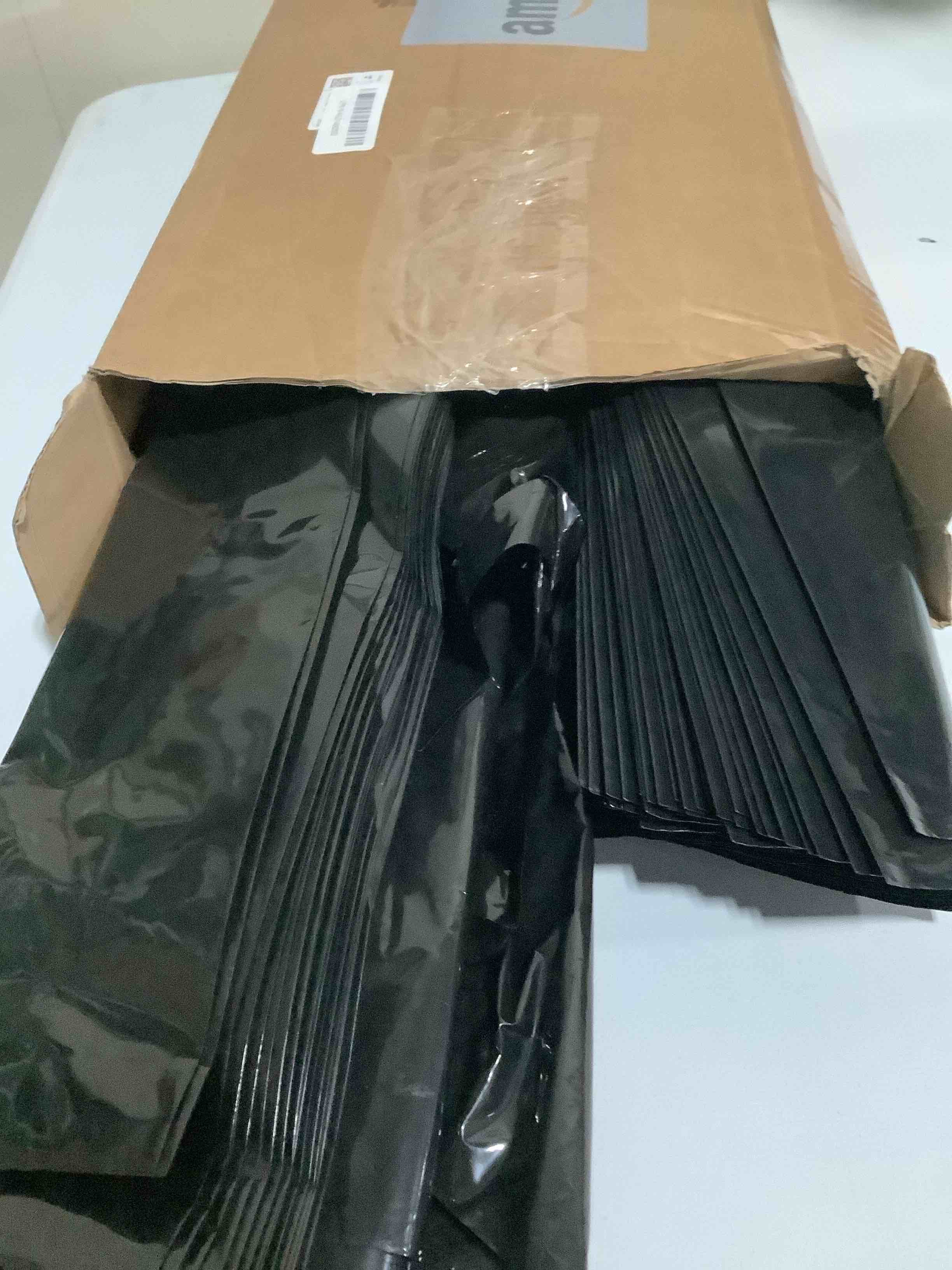 Condition photo showing As Is for Teling 200 Pcs Thanks Bags with Handle Bulk Thank You Merchandise Bags 3 Size Plastic Packet Retail Shopping Package for Boutique 9 x 12'', 12 x 15'', 15 x 18''(Black)