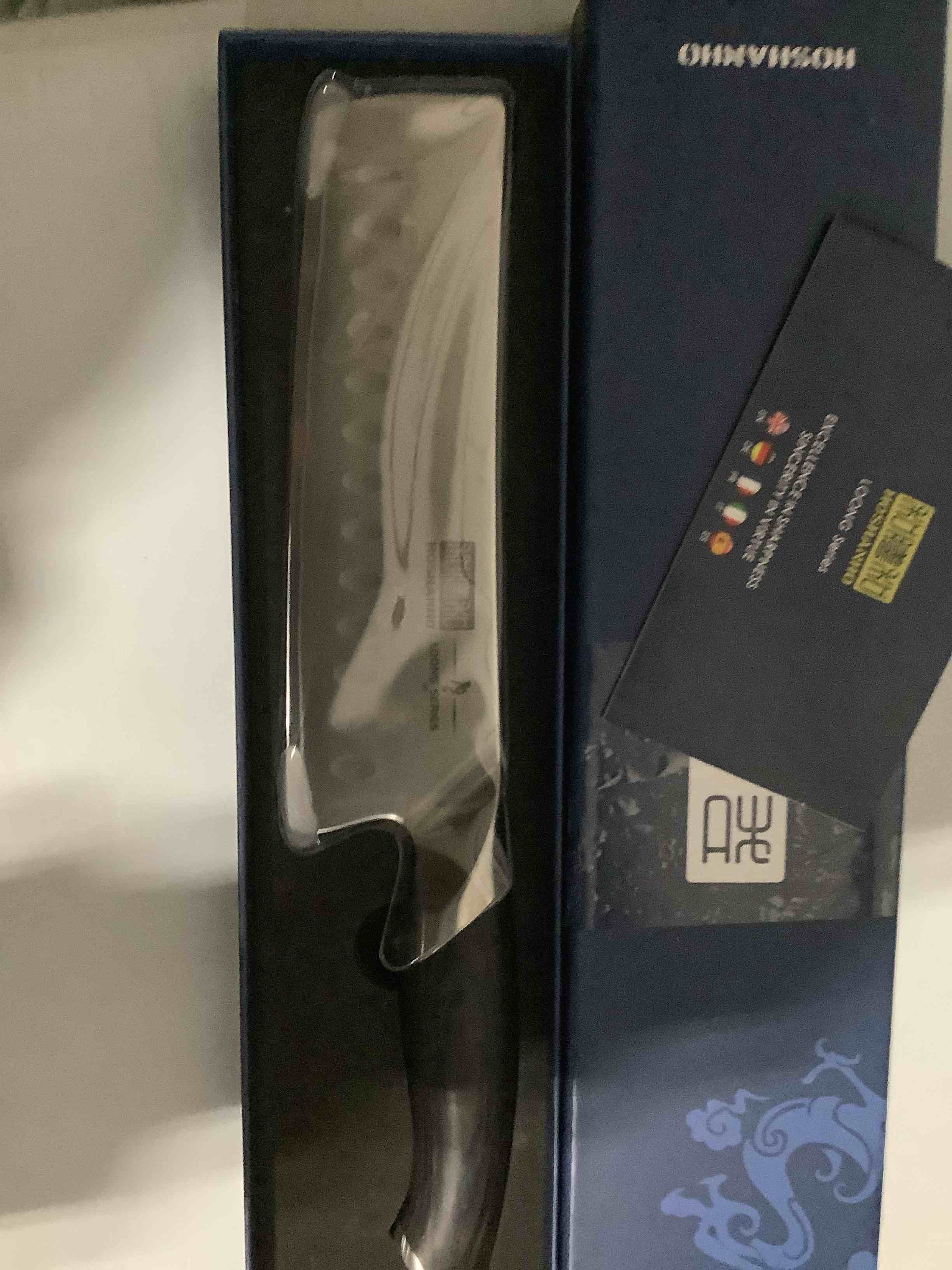 Condition photo showing Good Condition for HOSHANHO 7 Inch Nakiri Knife, Japanese High Carbon Stainless Steel Chef Knife, Multipurpose Meat Vegetable Sharp Kitchen Knife with Ergonomic Pakkawood Handle