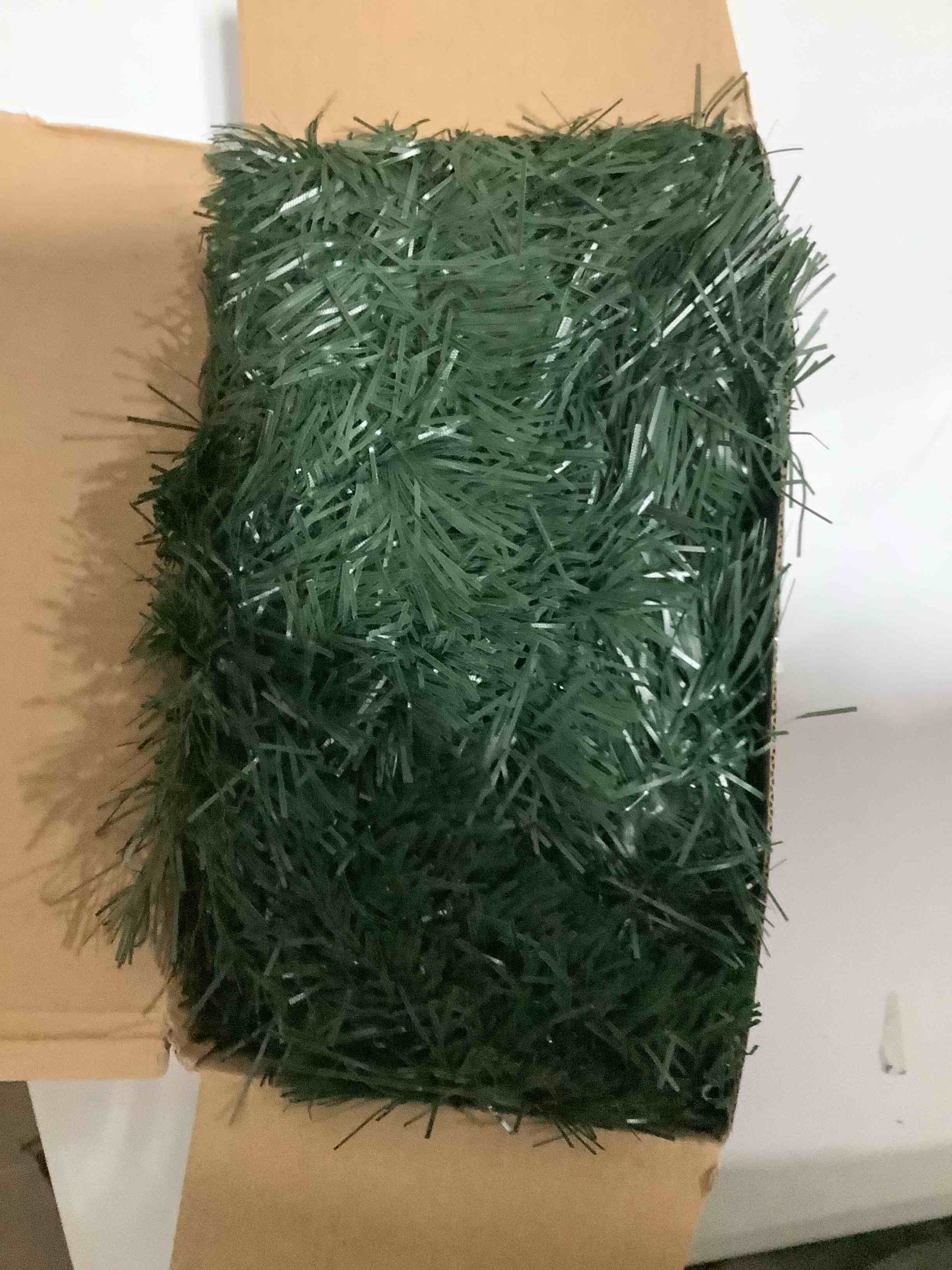 Condition photo showing As Is for 50FT Christmas Green Garland Artificial Greenery Garland for Christmas Tree Decorations, Xmas Decor for Home Fireplace Mantle Stairs Holiday Party Indoor Outdoor 50FT - Greenery