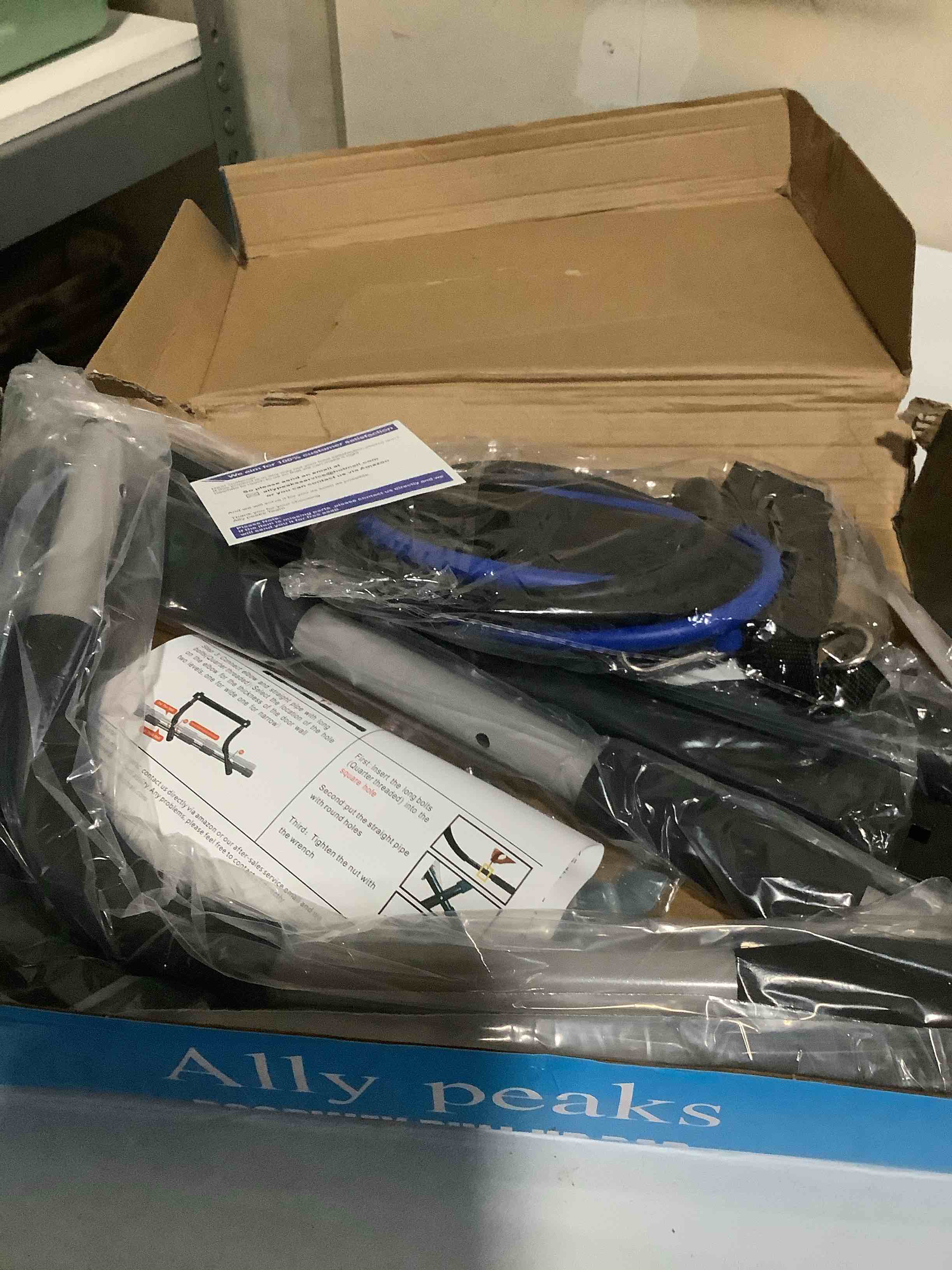 Condition photo showing Good Condition for Ally Peaks Pull Up Bar for Doorway | Thickened Steel Max Limit 440 lbs Upper Body Fitness Workout Bar| Multi-Grip Strength for Doorway | Indoor Chin-Up Bar Fitness Trainer for Home Gym Portable silver1
