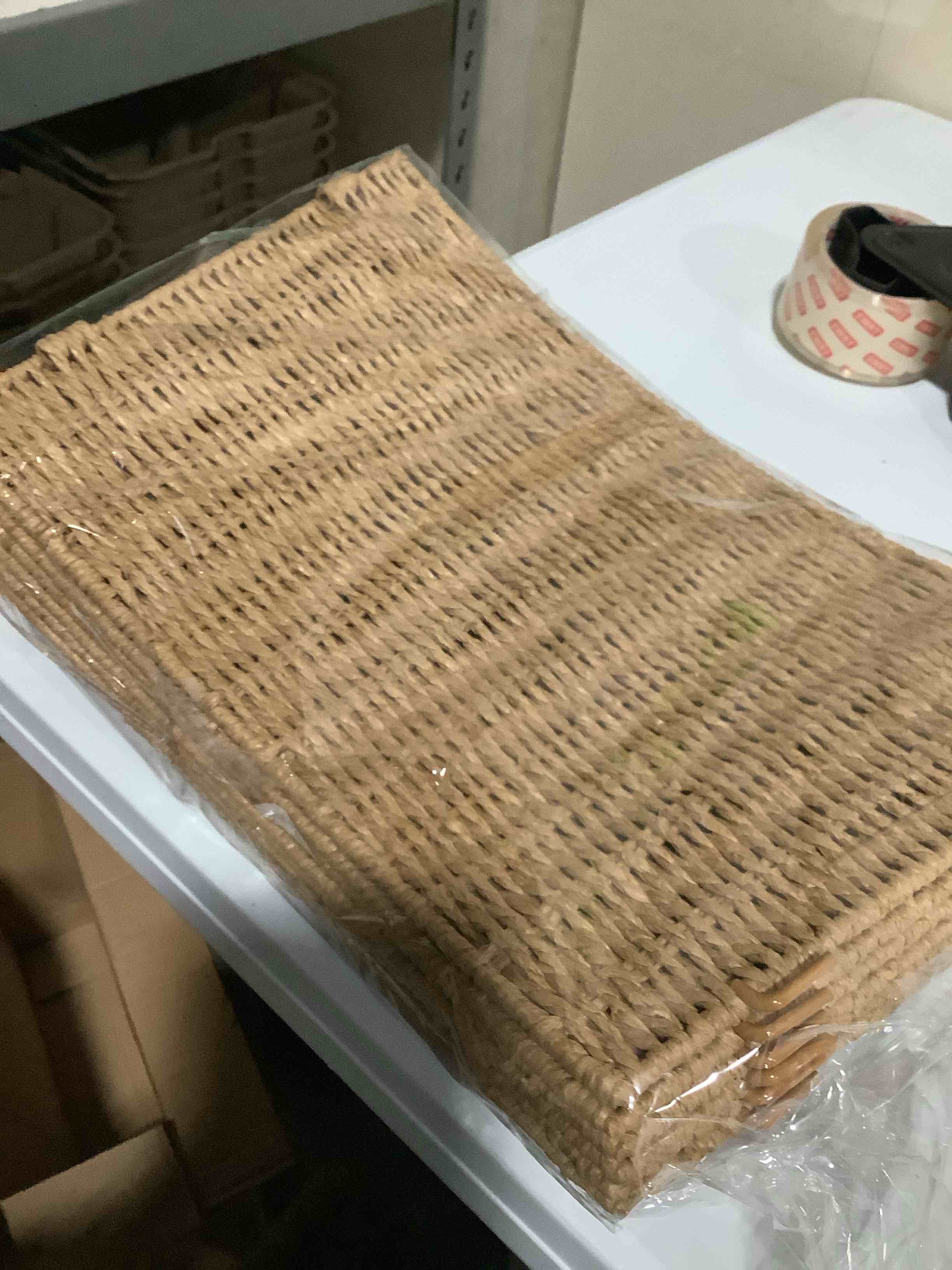 Condition photo showing Good Condition for Hommtina Christmas Tree Collar- 33",Christmas Tree Base Christmas Basket Collar for Home, Living Room,for Covering Tree Stand (Burlywood3, 33 in)