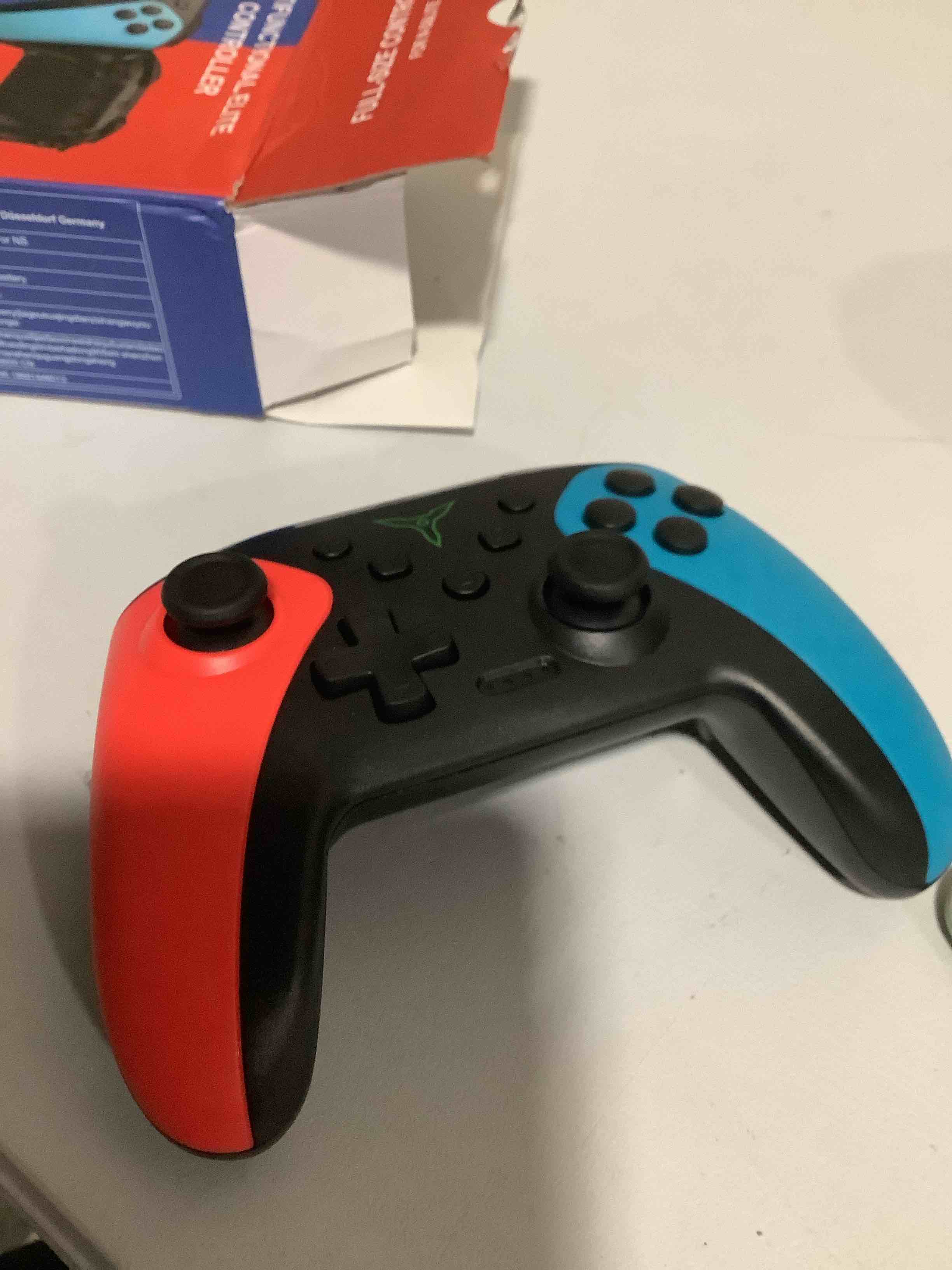 Condition photo showing Good Condition for Wireless Switch Controller for Nintendo Switch/Switch 2/Lite/OLED Controller, Switch Controller with a Mouse Touch Feeling on Back Buttons, Extra Switch Pro Controller with Wake-up,Programmable, Turbo Function Red+Blue