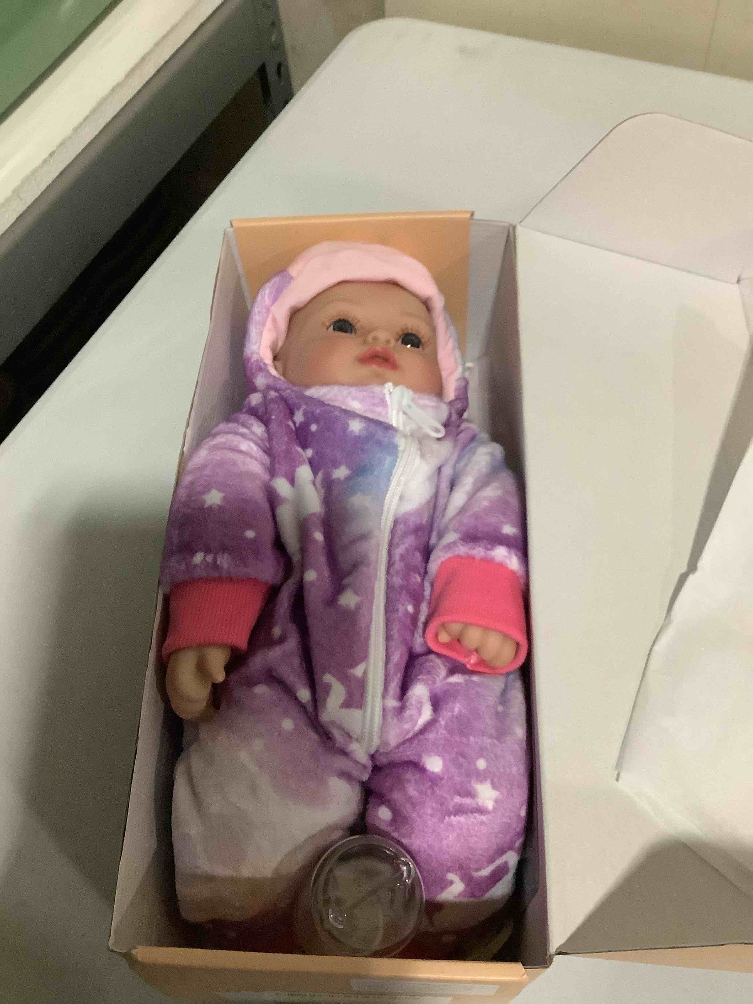 Condition photo showing Good Condition for BABESIDE Baby Doll Girl - 15-Inch Realistic Baby Doll with Blue Eyes, Soft Body in Unicorn Outfit Life Like Baby Dolls That Look Real for 3 4 5 6 7 8 9 Years Girl, Birthday Gift and Pretend Play White