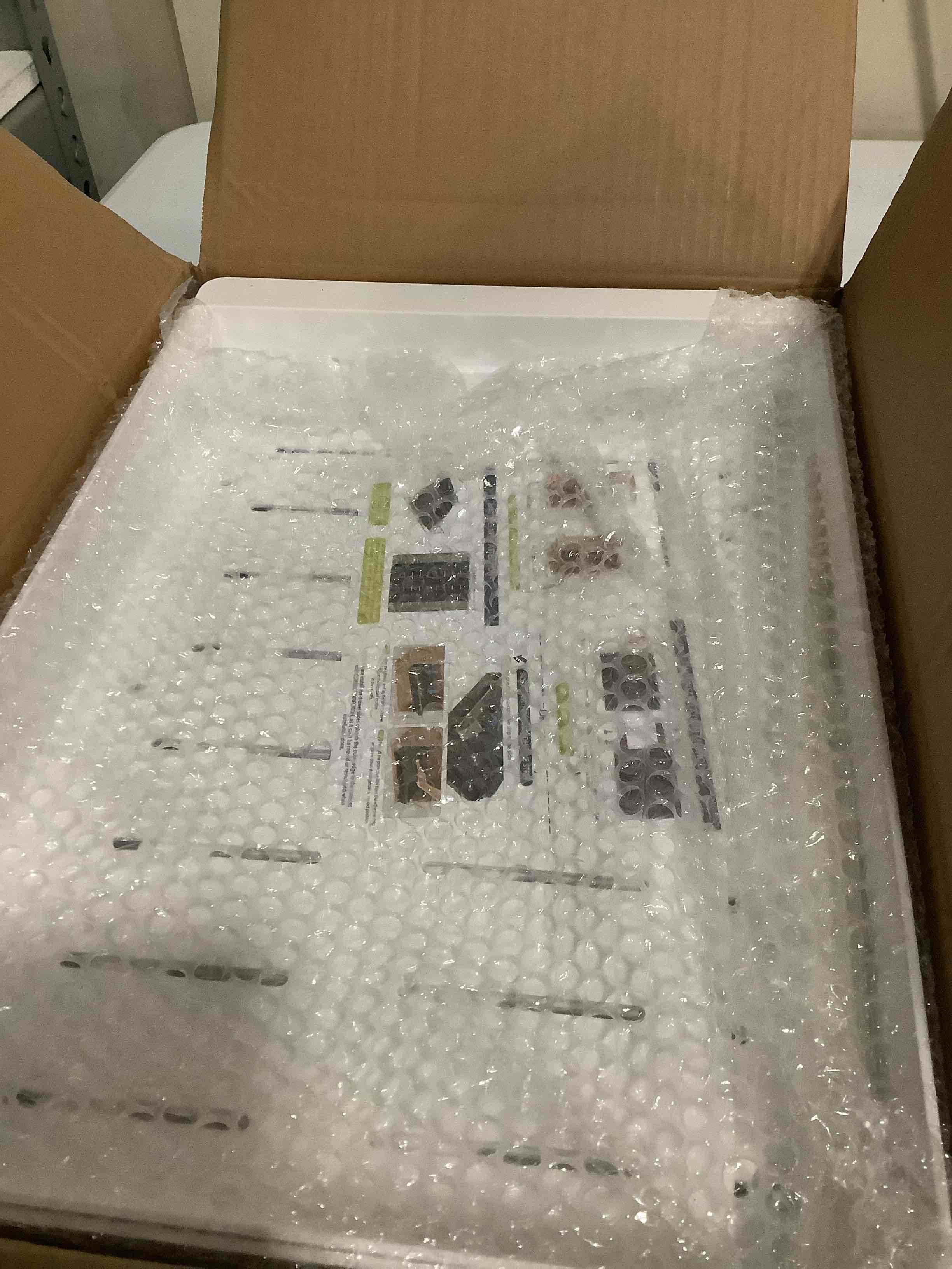 Condition photo showing Good Condition for 2 Pack Pull Out Cabinet Organizers Expandable, Slide Out Drawers for Kitchen, Bathroom, Pantry, Under Sink Storage, Pull Out Drawers Fixed with Adhesive Nano Film (White, 11.6''-17.5'') White 16.9"D x 11.6"~17.5"W(2Pack)