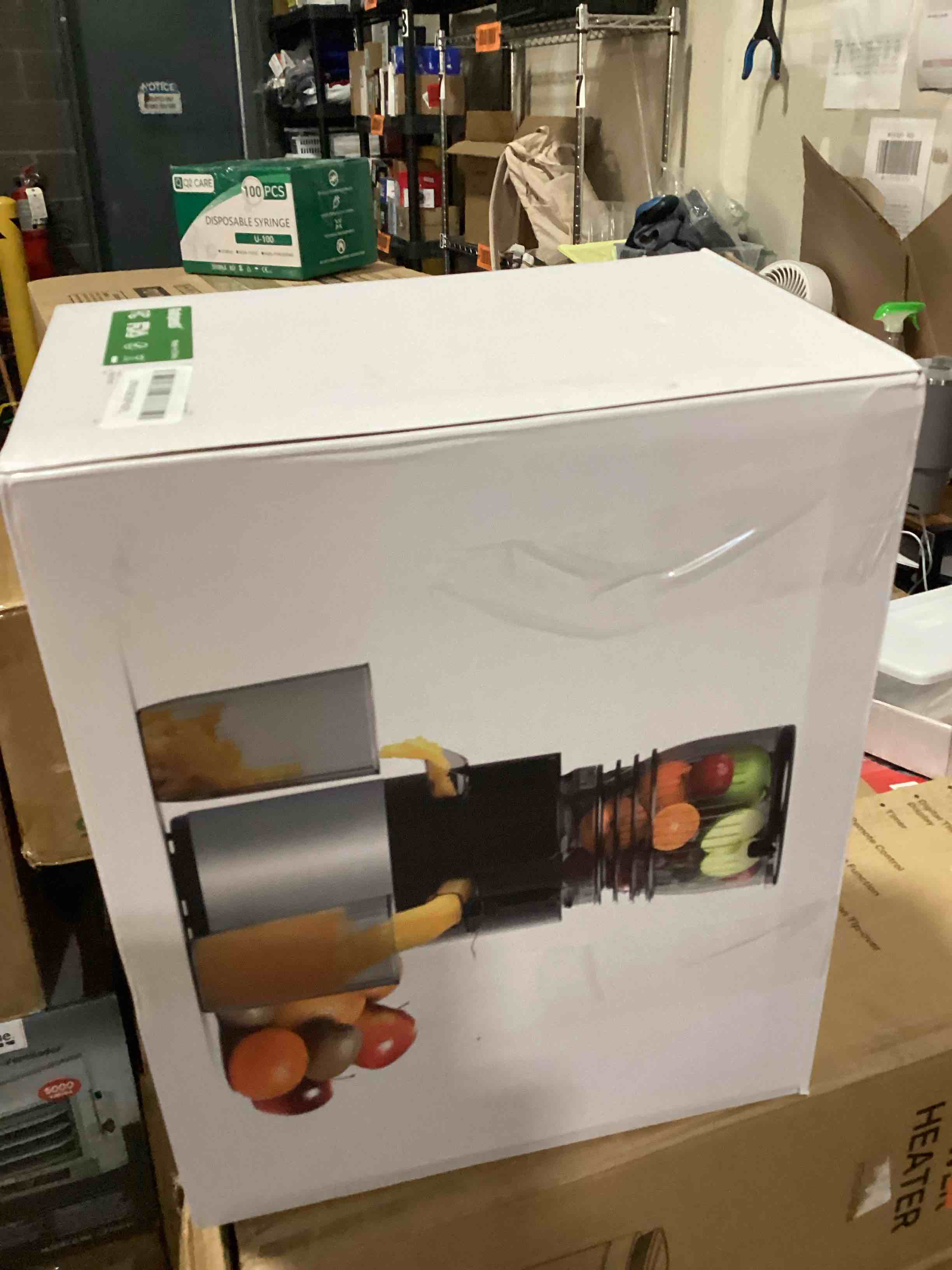 Condition photo showing Good Condition for juicer machines with 5.8" Large Feed Chute, Slow masticating cold press juicer for Whole Fruits & Vegetables, easy to clean Design, High Juice Yield Home juicer for Daily Wellness