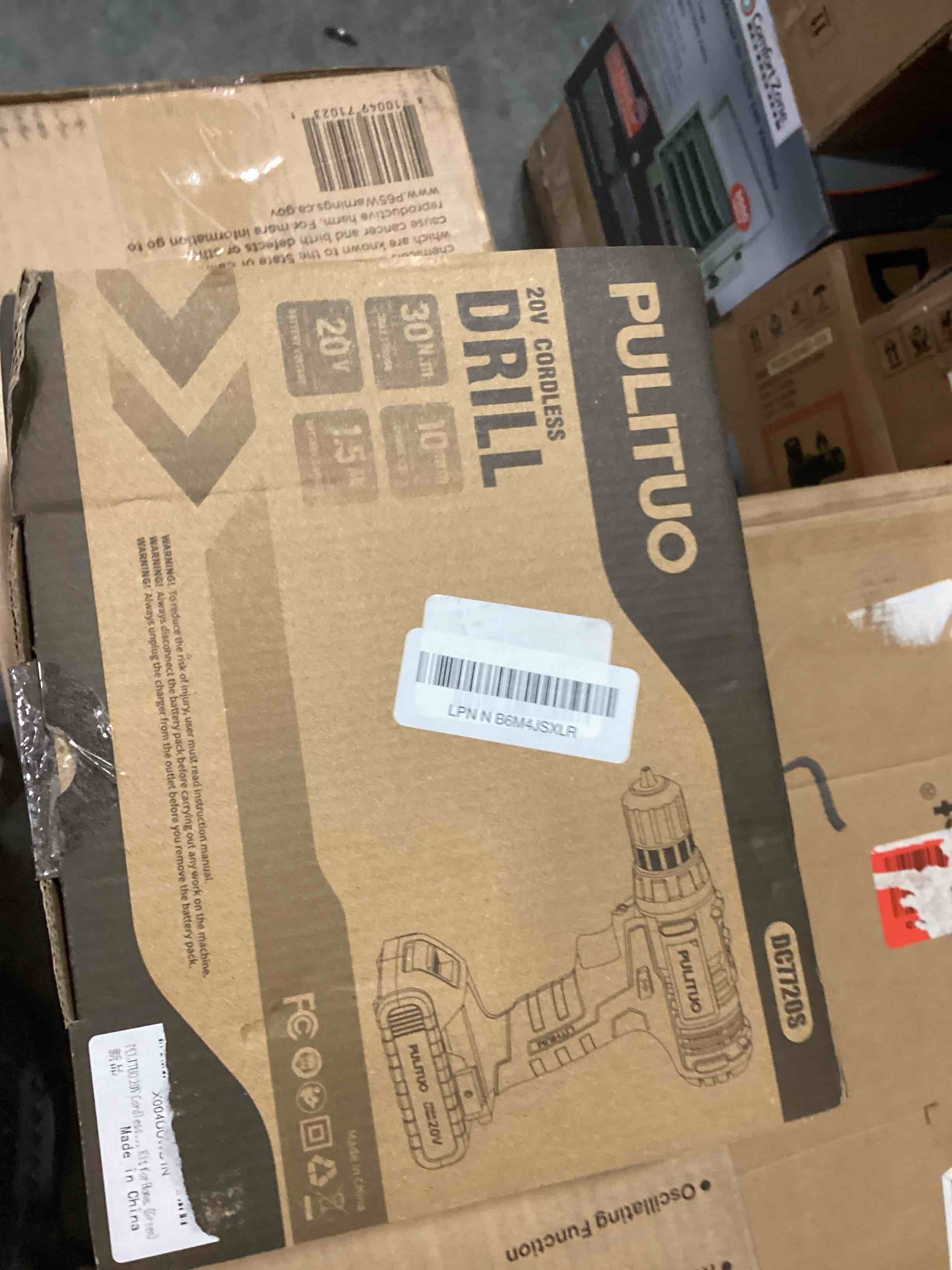 Condition photo showing Good Condition for PULITUO'S 20V Cordless Drill/Driver, Electric Screwdriver - 2 Batteries, 30Nm, 21+1 Torque, 2 Speed, Keyless 3/8" Chase Drill with LED Light, Kit for Home (Green) 20V Drill (green)- double