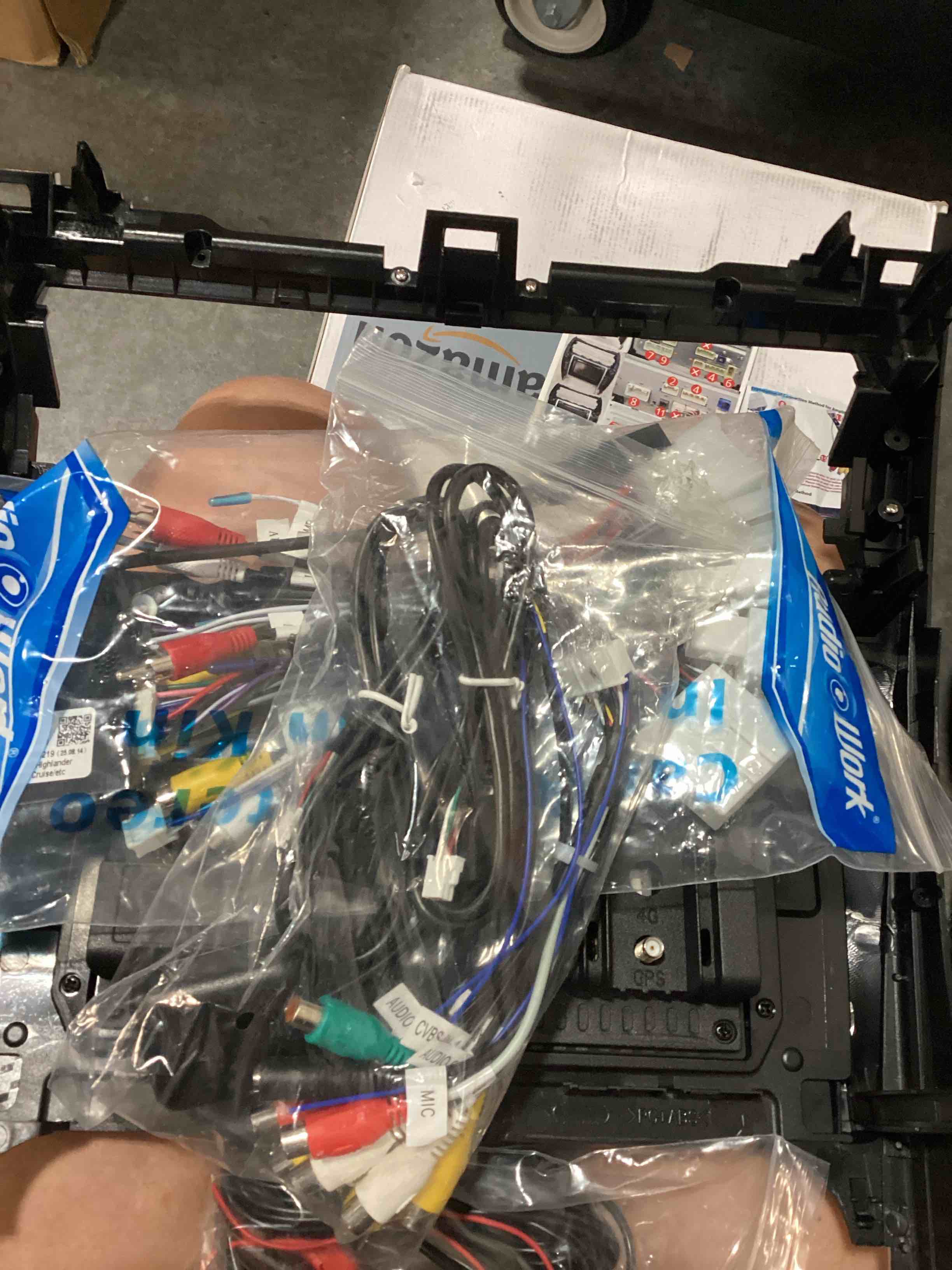 Condition photo showing Good Condition for Android Car Stereo 9” Touchscreen Radio for Toyota Camry 2012-17 w/ Harness and Dash Kit (with protective film still attached)