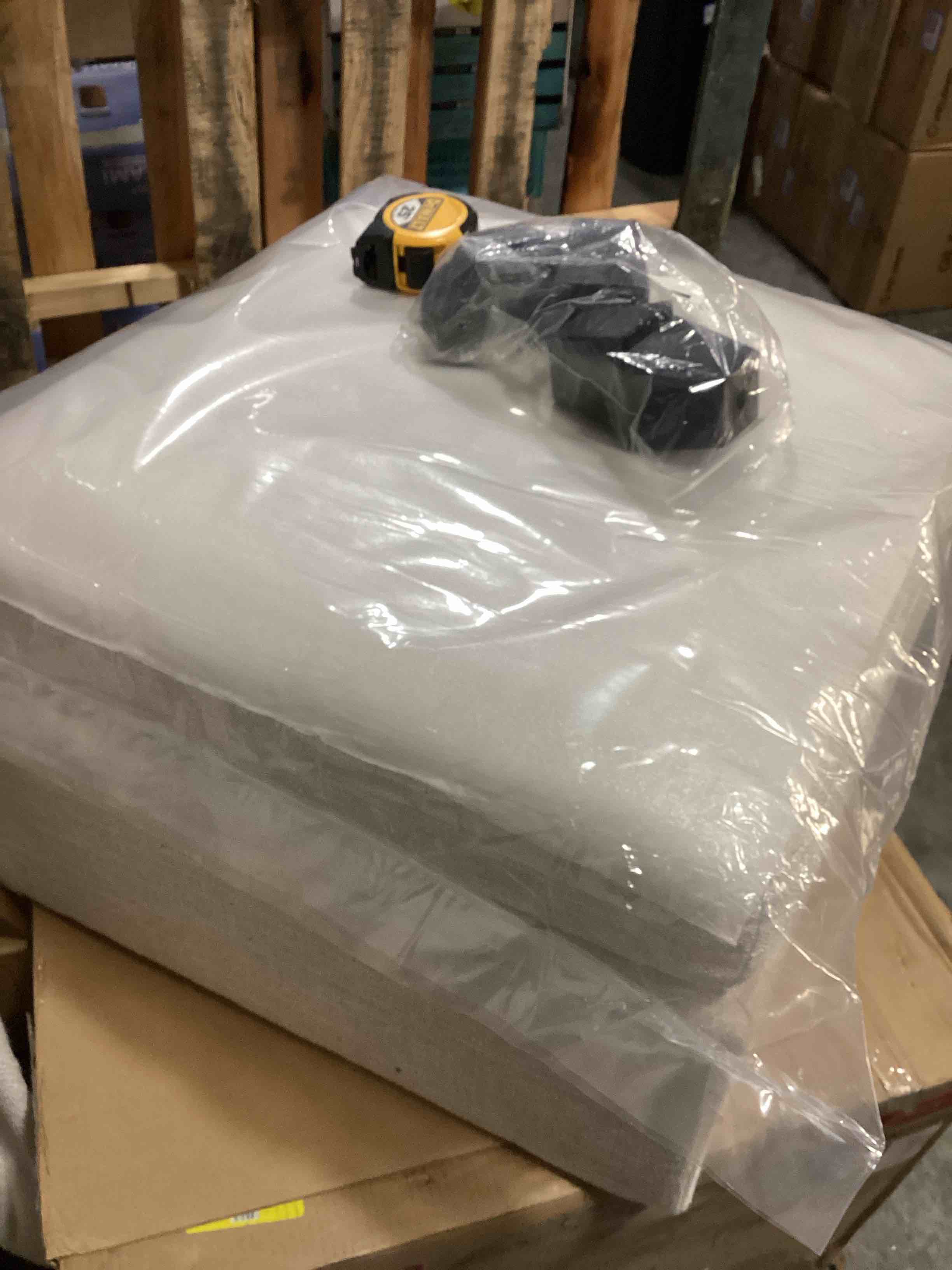 Condition photo showing New/Like New for Similar to Storage ottoman bench 23 x 23 linen upholstered lift top hidden storage 18 inches high