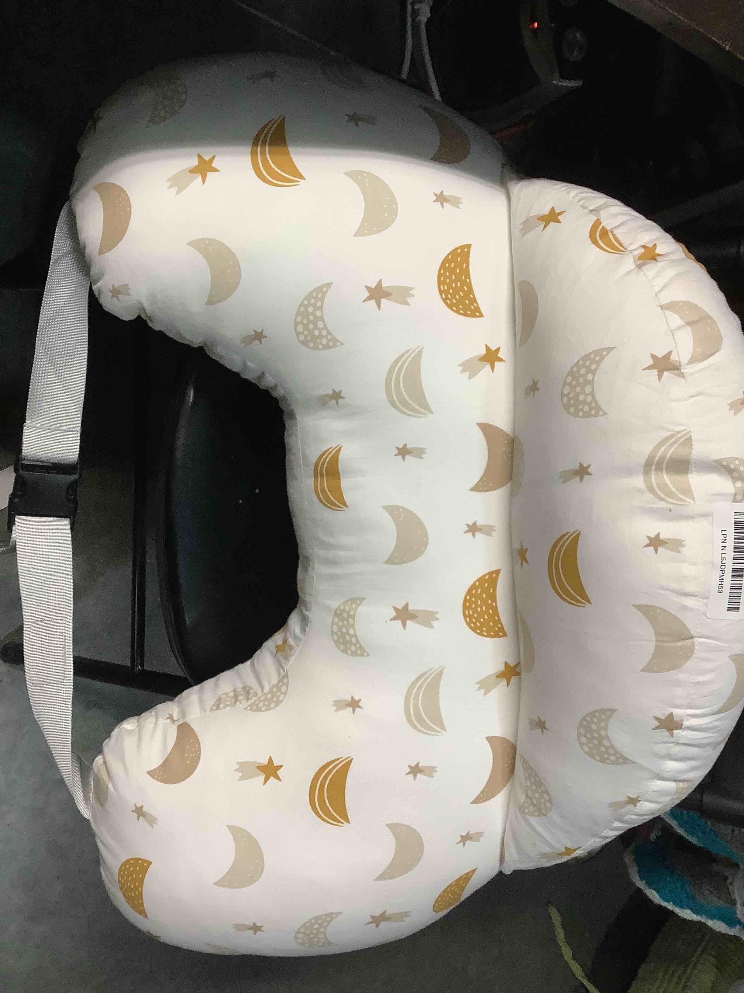 Condition photo showing Good Condition for Momcozy Original Nursing Pillow for Breastfeeding-Pioneering Safety Fence- Wider Feeding Pillows for More Support for Mom & Baby- Easier Nursing & Hand Free- Fit for All, Removable Cotton Cover Grey