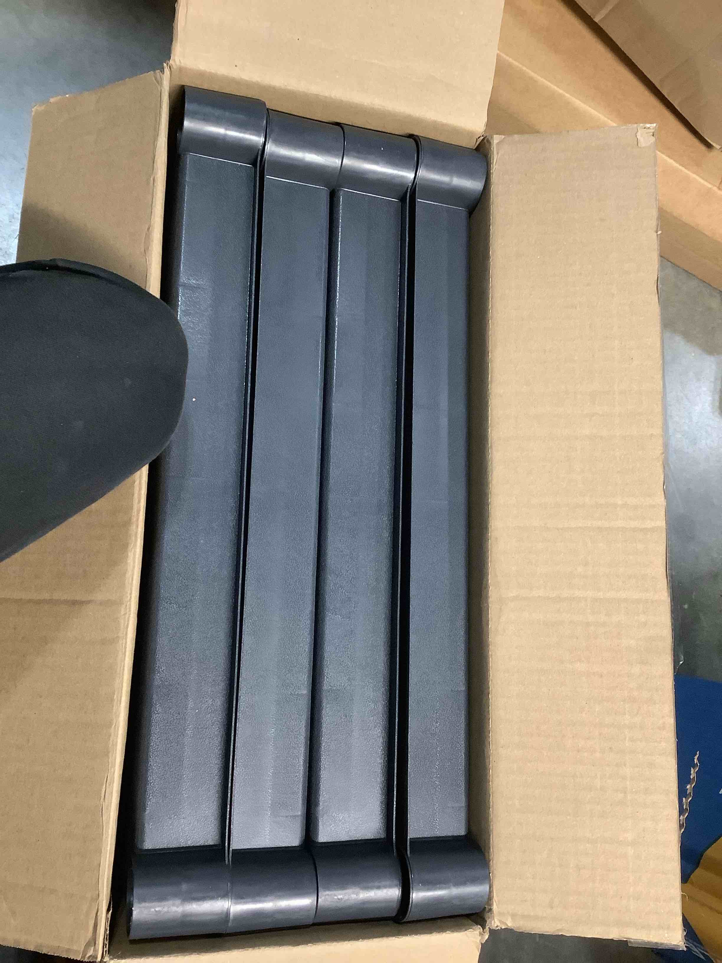 Condition photo showing Good Condition for Plano 4-Shelf Plastic Storage Shelves, 48” x 23” x 14”, 200lb Capacity, Pantry, Office, Closet and Garage Shelves, Easy to Assemble, Durable Plastic Shelving Unit
