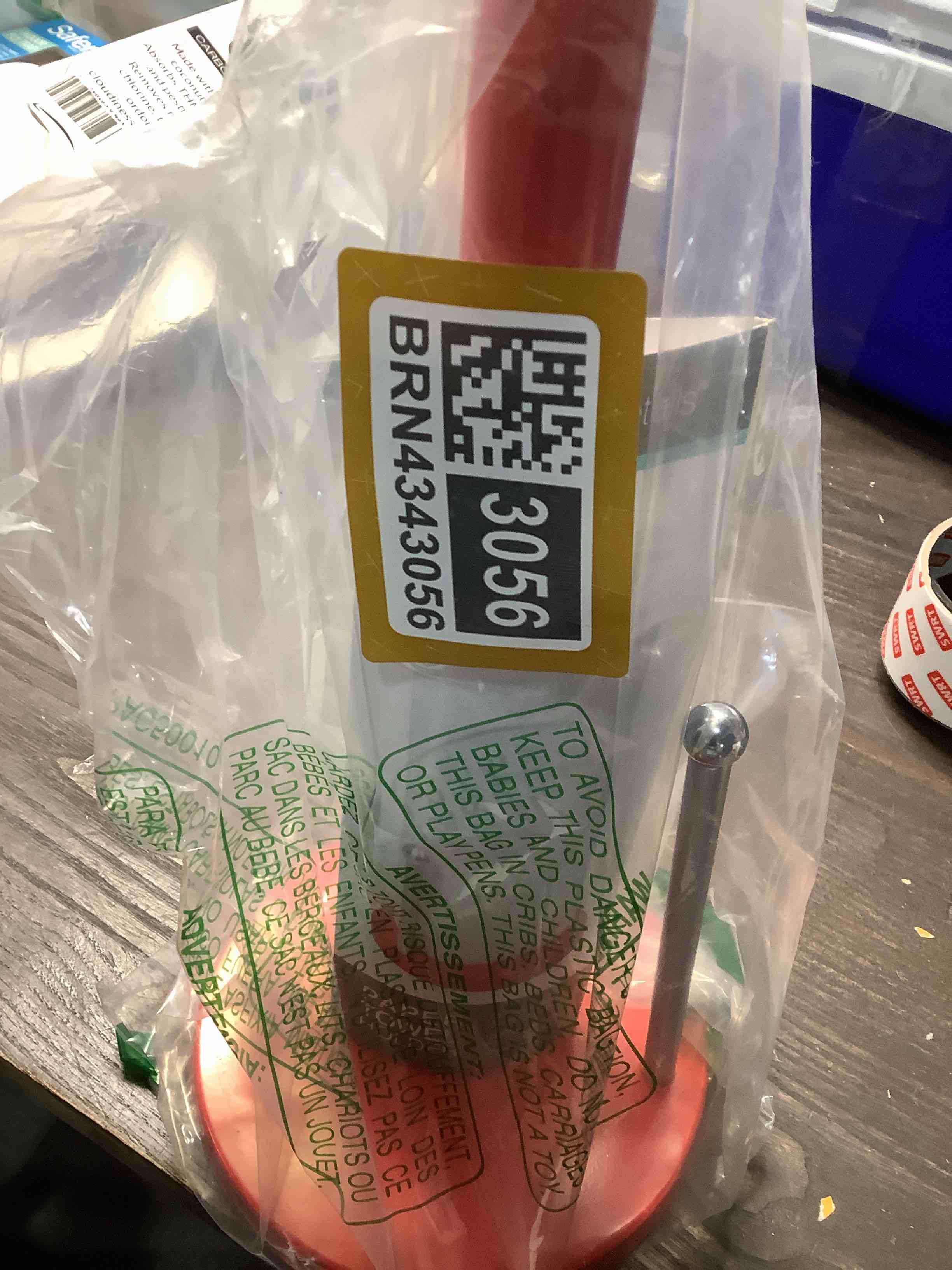 Condition photo showing New/Like New for Kitchen Details Paper Towel Holder in Red