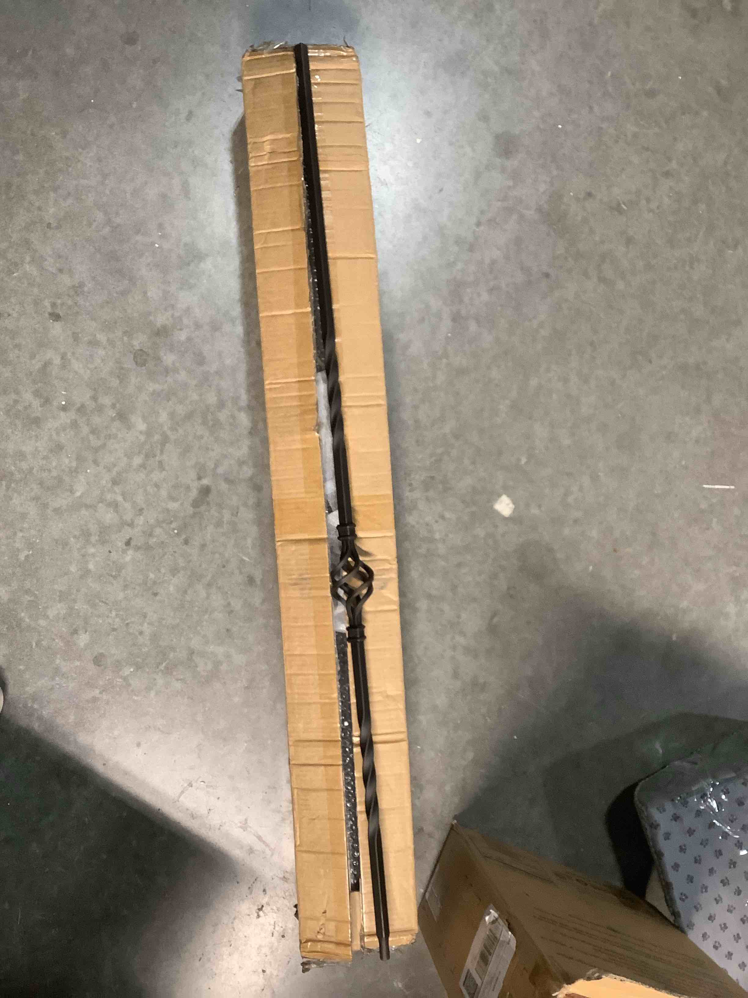 Condition photo showing Good Condition for 10 Pack Staircases Iron Balusters -1/2'' Square Hollow Metal Spindles with Single Basket and Double Twist Design, Includes 10 Flat Shoes & 10 Angle Shoes