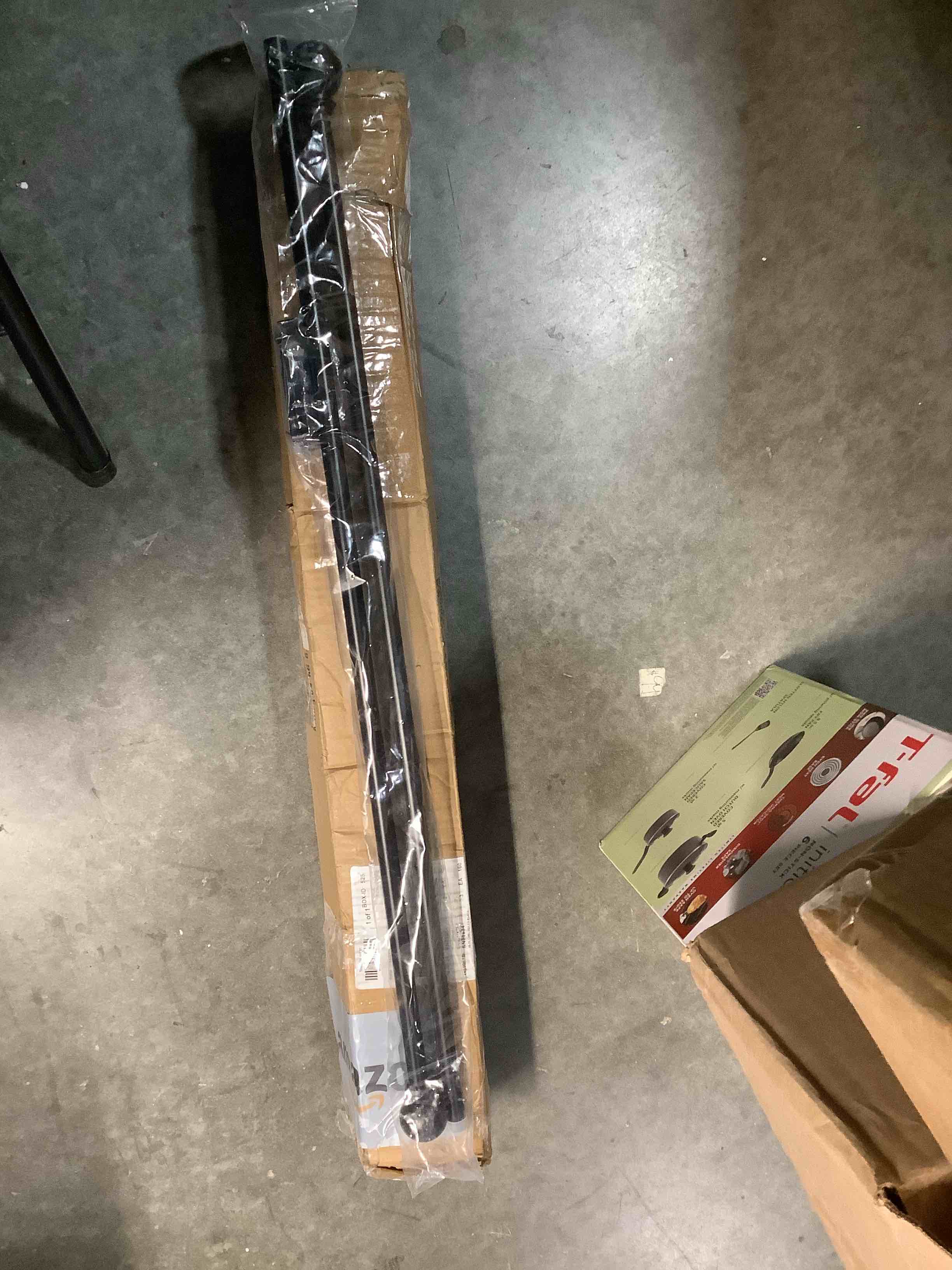 Condition photo showing Good Condition for Kenney KN75917 Ball End Standard Decorative Window Double Curtain Rod, 36-66" Adjustable Length, Matte Black Finish, 5/8" Diameter Steel Tubes