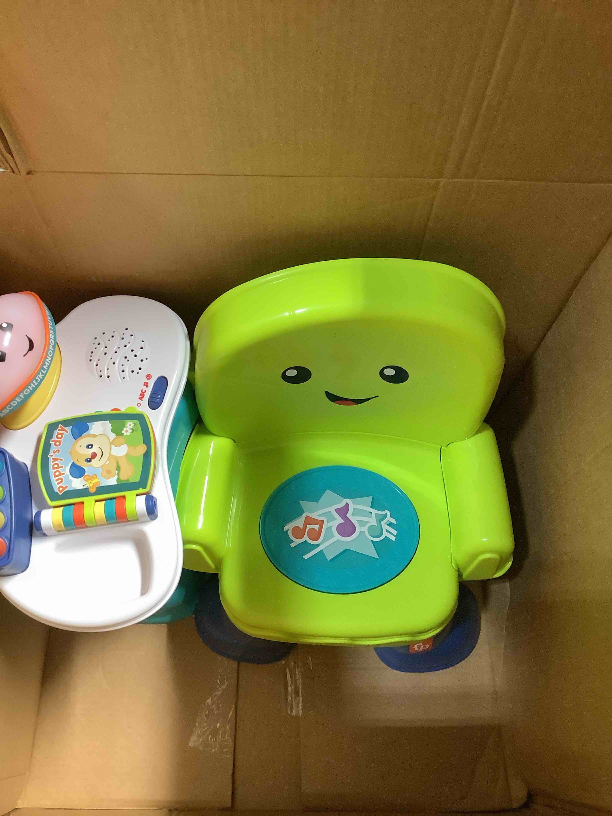Condition photo showing Good Condition for Fisher-Price Toddler Toy Laugh & Learn Song & Story Learning Chair with Music Lights & Activities for Kids Ages 1+ Years (Amazon Exclusive)