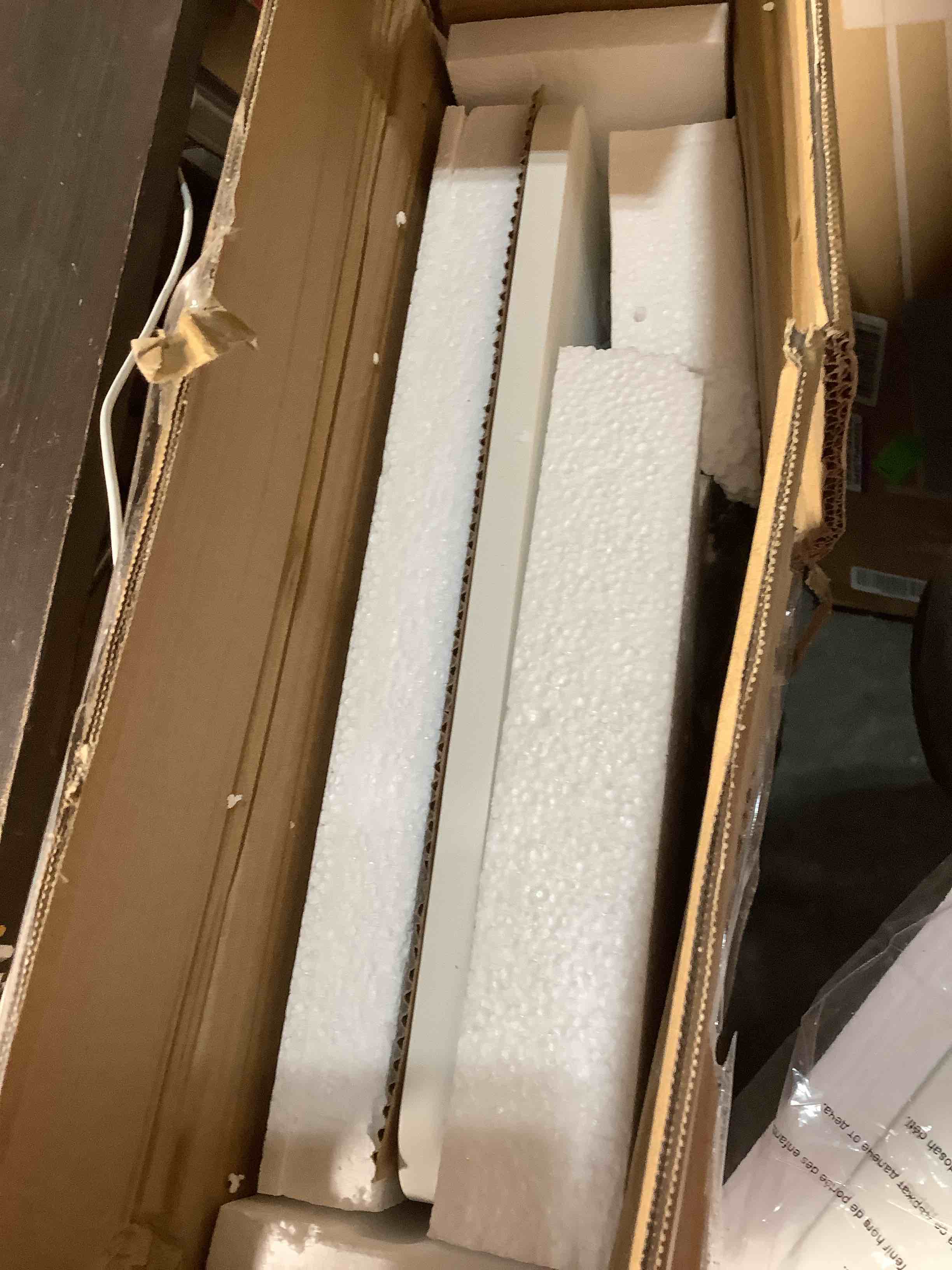 Condition photo showing New/Like New for VEVOR Overbed Table, Over Bed Table with Wheels Adjustable Height, Mobile Hospital Bed Table, Rolling Laptop Desk with Fixed Top & Cup Holder, Portable Over Bed Desk for Home, Office, Study, White