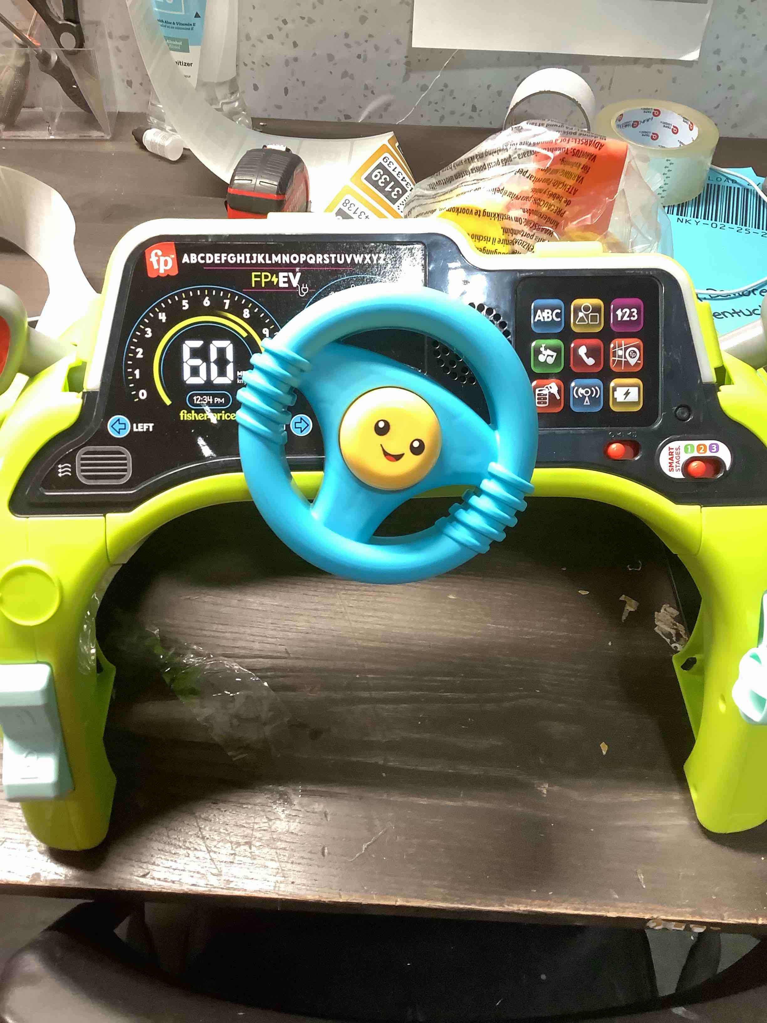 Condition photo showing New/Like New for Fisher-Price Baby & Toddler Learning Toy Laugh & Learn Sit & Steer Driver Car Activity Center with Smart Stages for Ages 6+ Months