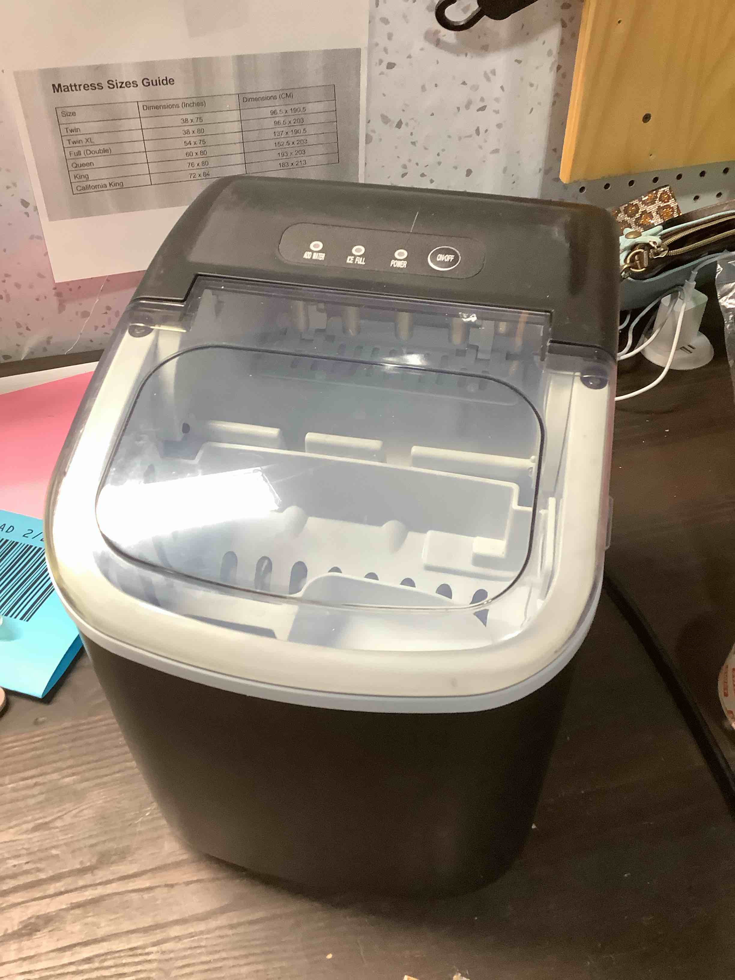 Condition photo showing Good Condition for COWSAR Ice Maker Countertop, Portable Ice Machine with Self-Cleaning, 26.5 lbs/24Hrs, 8 Ice Cubes in 6 Mins, Ice Basket and Scoop, Ideal for Home, Kitchen, Bar, Camping