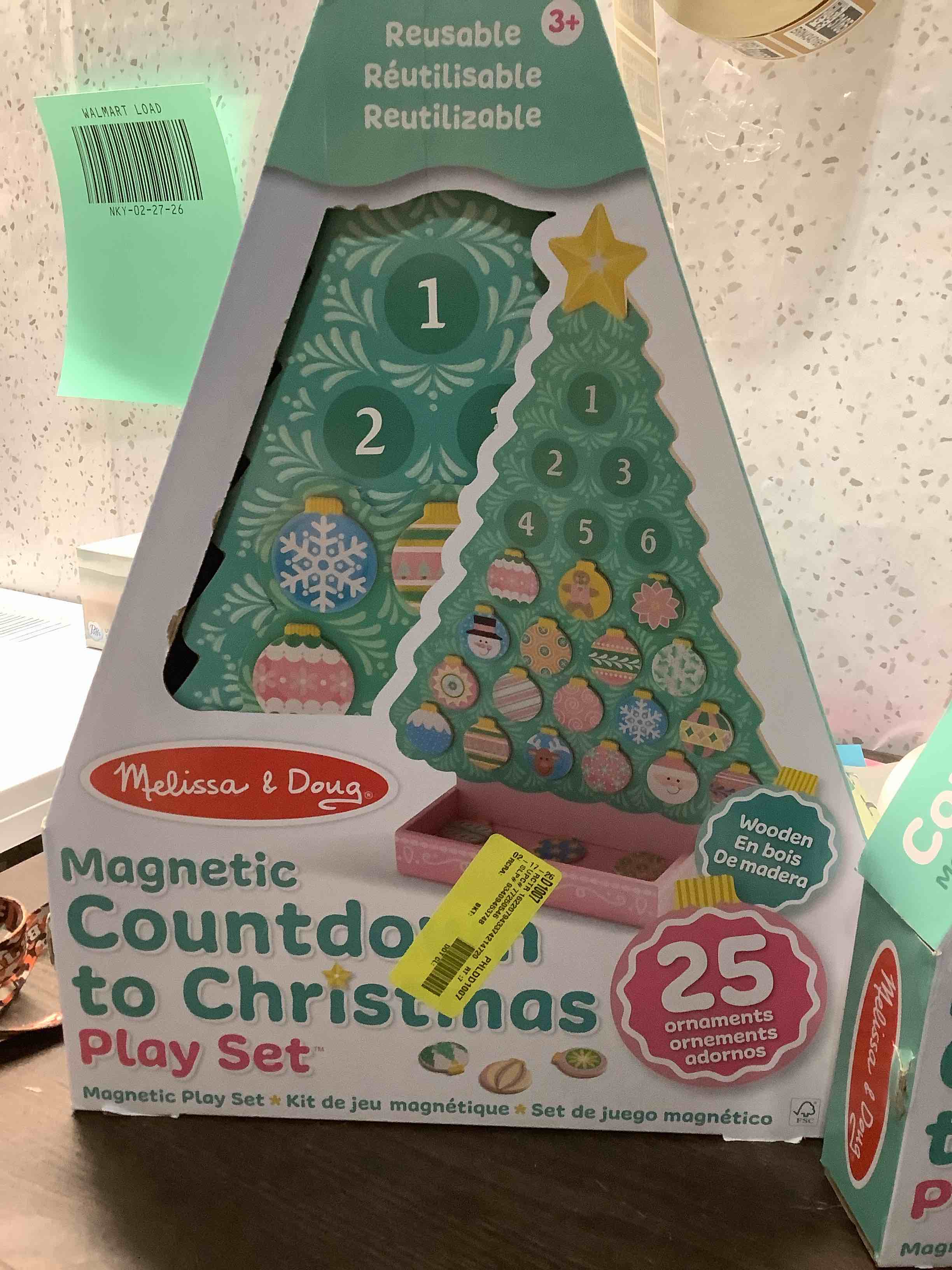 Condition photo showing New/Like New for SIMILAR ITEM - Melissa & Doug Countdown to Christmas Wooden Advent Calendar - Magnetic Tree, 25 Magnets Santa