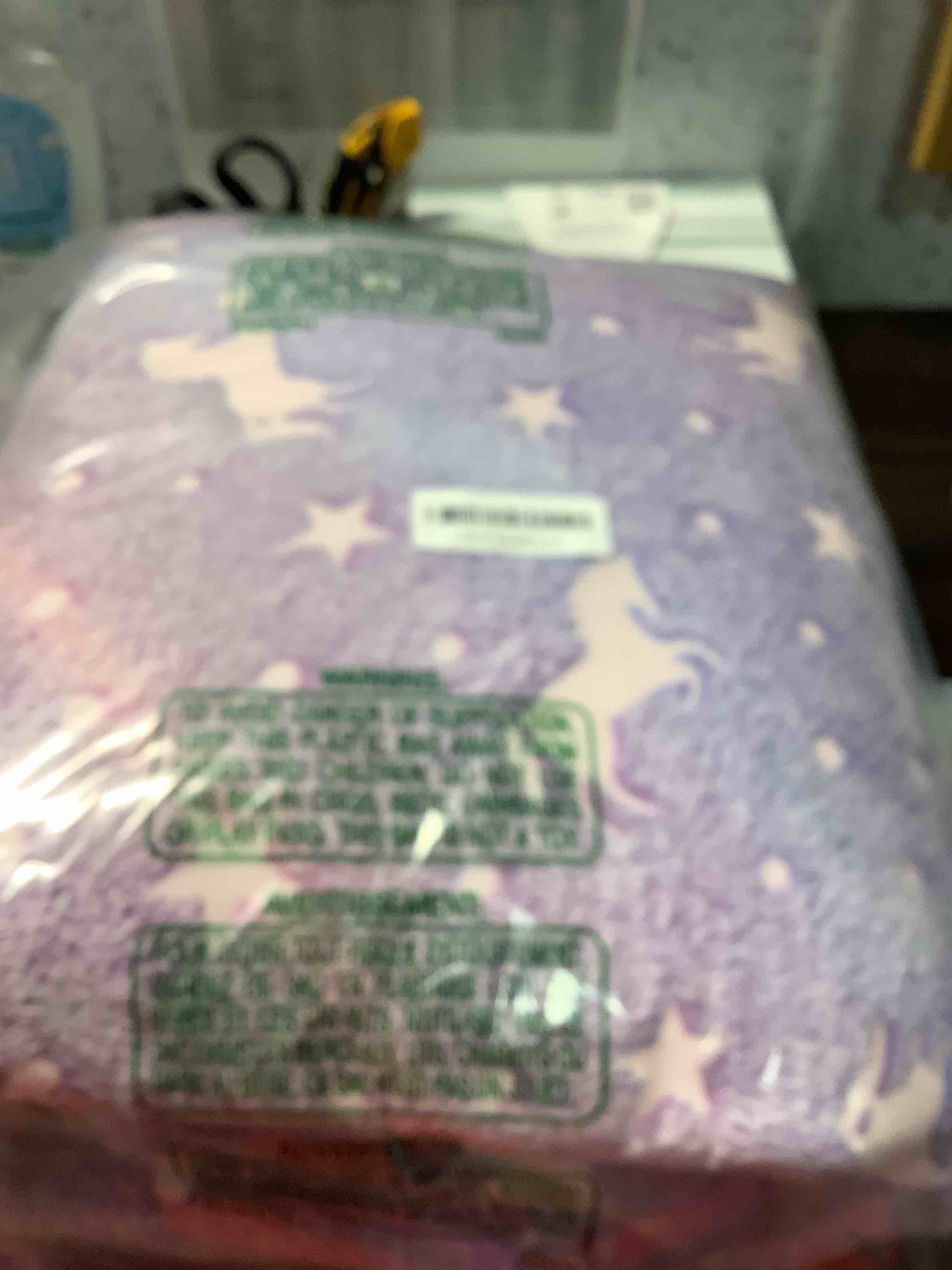 Condition photo showing Good Condition for QH Purple Seamless Unicorn Pattern Glow in The Dark Area Rug Area Rug for Living Room Bedroom Kids Room Size 5'x6' Purple Unicorn3