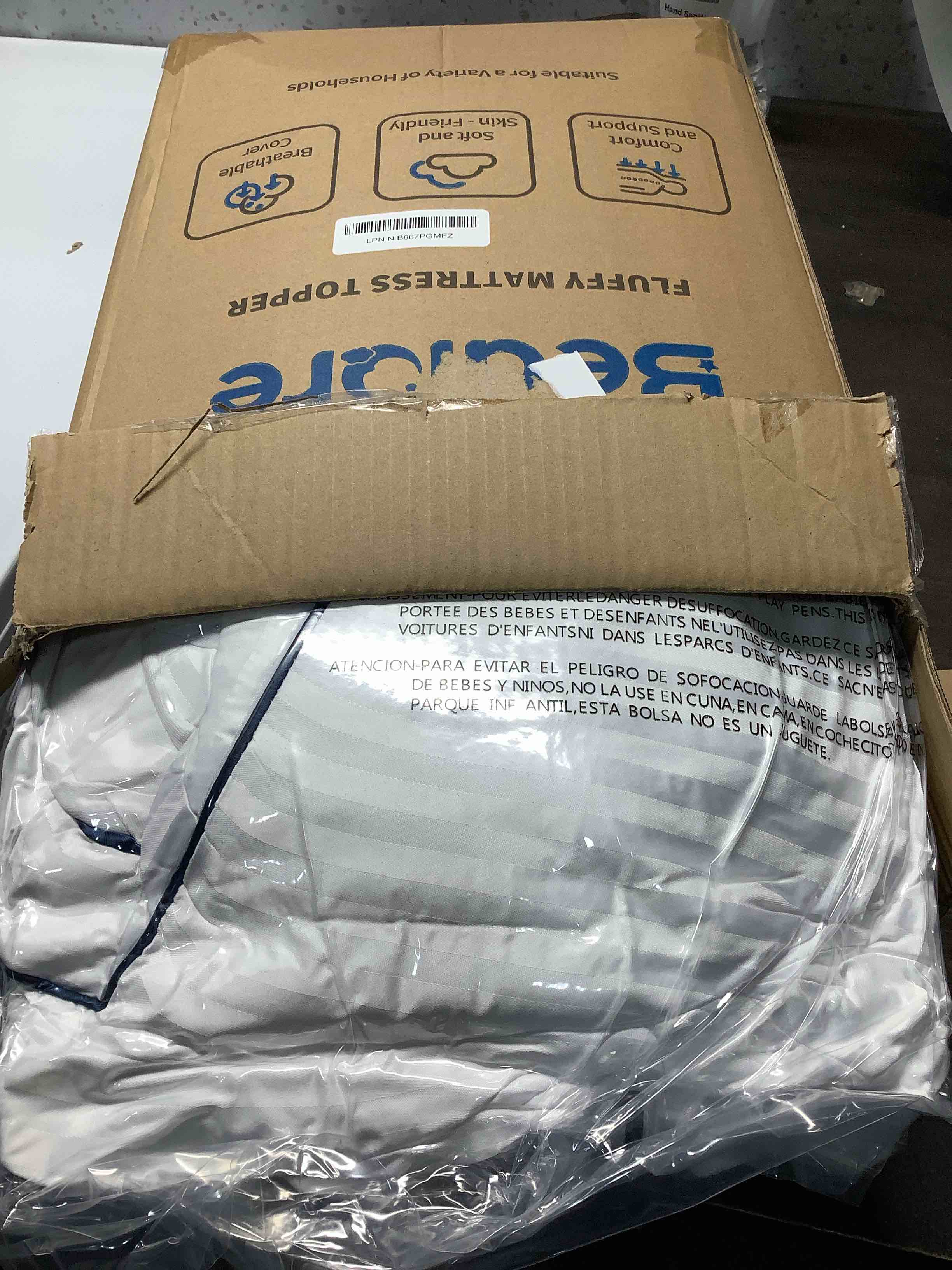 Condition photo showing Good Condition for BEDLORE Queen Mattress Topper, Thick Pillow Top Bed Cover for Back Pain Relief, Soft Mattress Pad with Deep Pockets 6-18 inch