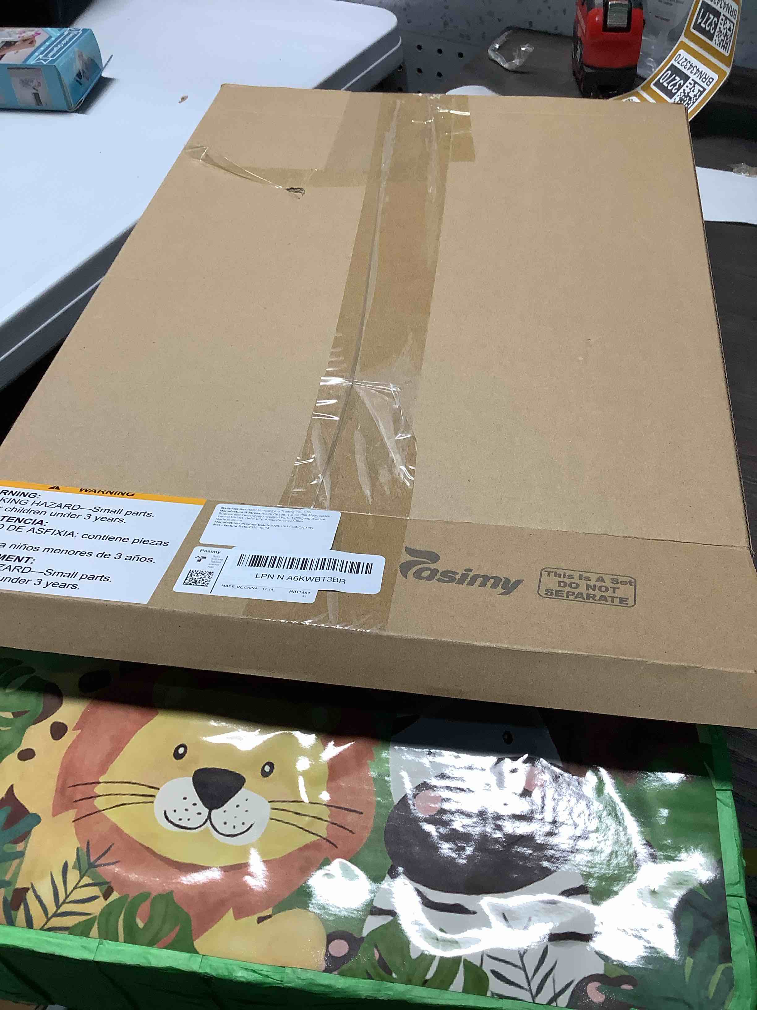 Condition photo showing Good Condition for Pasimy 95 Pcs Jungle Safari Party Favors Include Wild One Piñata Stick Blindfold Zoo Animal Stickers Forest Slap Bracelets Stampers Keychains for Jungle Safari Birthday Party Supplies