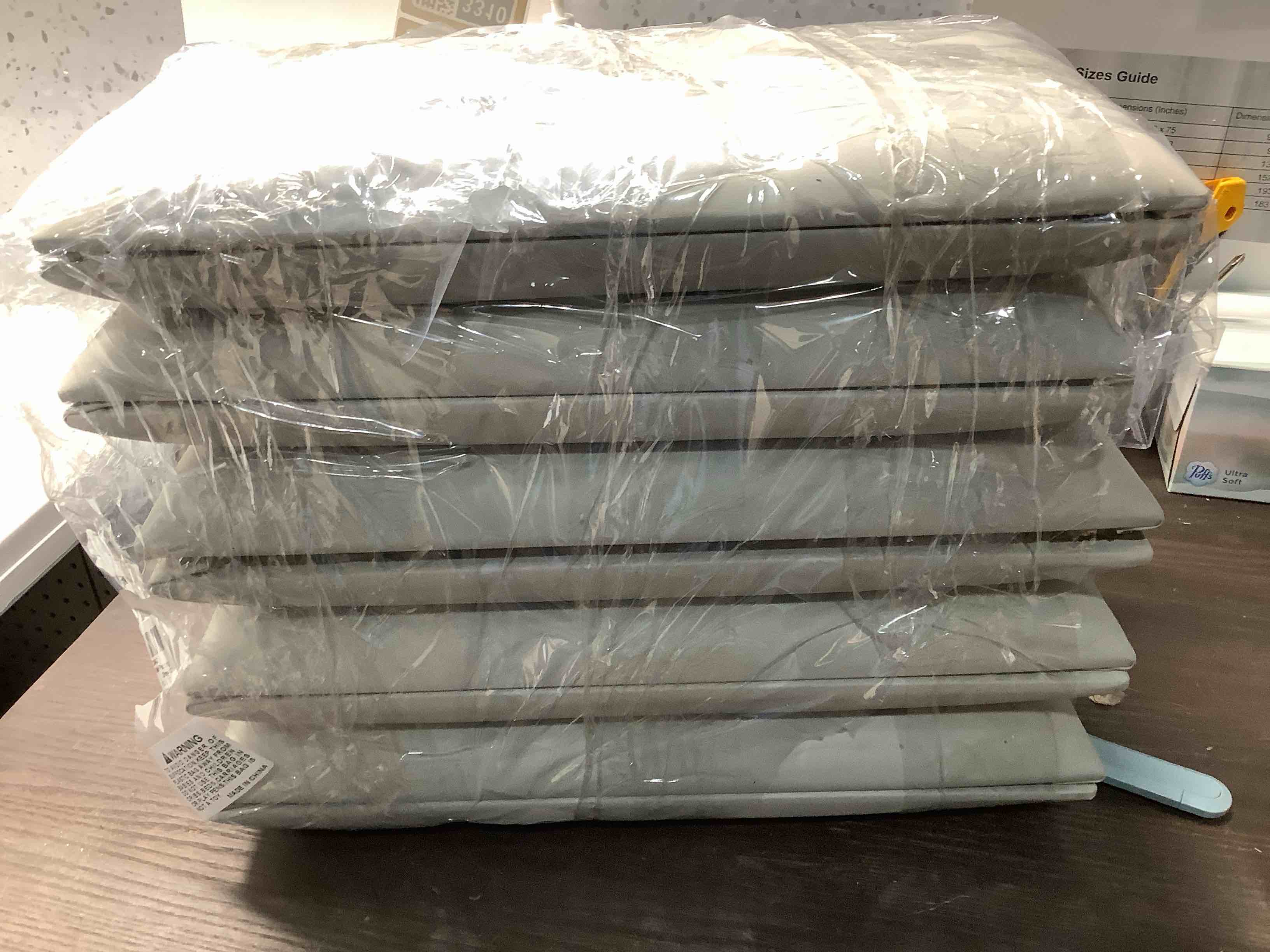 Condition photo showing Good Condition for 3D Anti-Collision Wall Padding for Kids Self-Adhesive 10PCS Grey headboard Panels for Wall Peel and Stick headboard 10 Gray