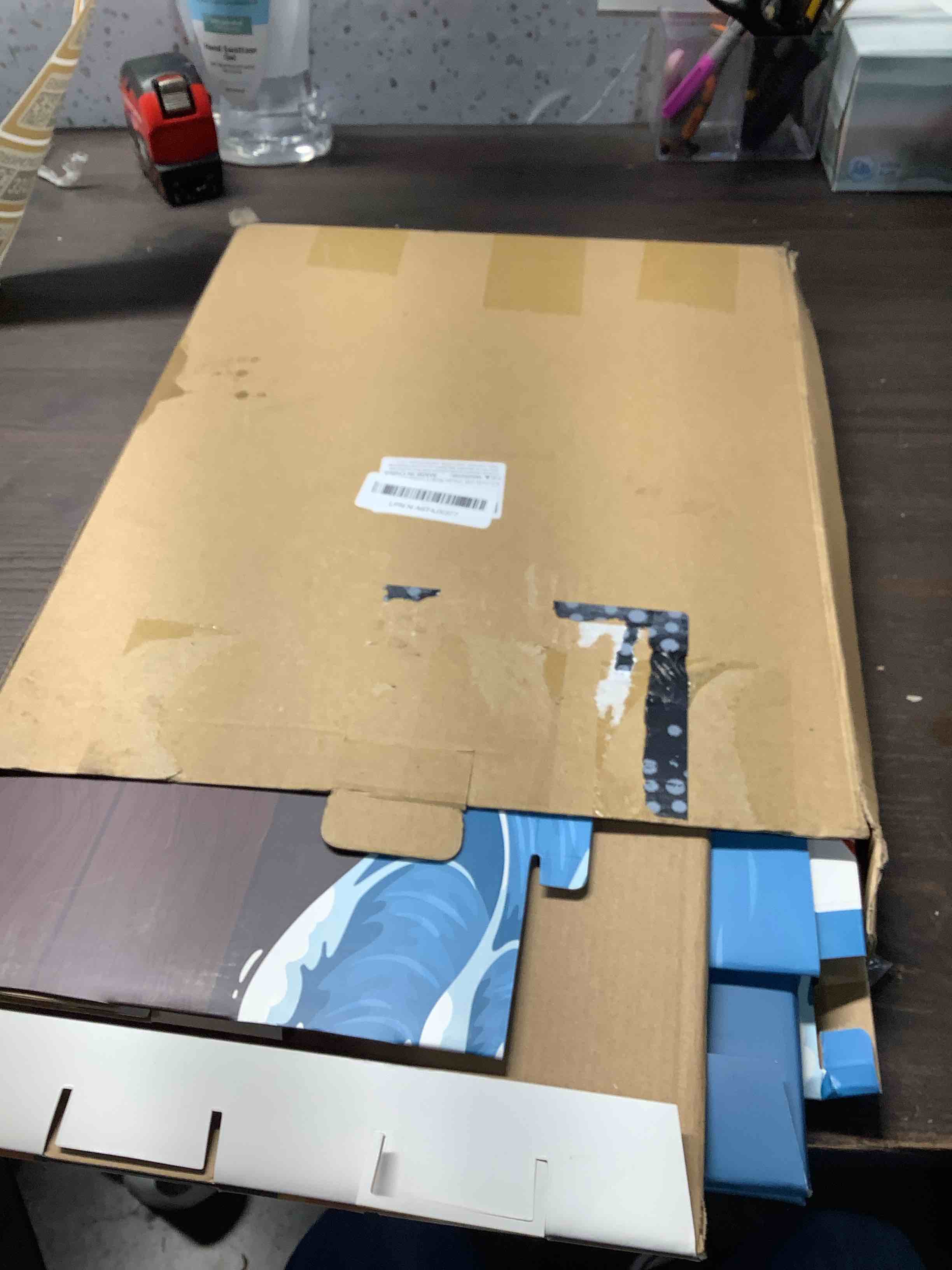 Condition photo showing Good Condition for Cardboard Pirate Ship Cutout Large Pirate Boat Playhouse for Kids Birthday Baby Shower Halloween Pirates Themed Party Decorations