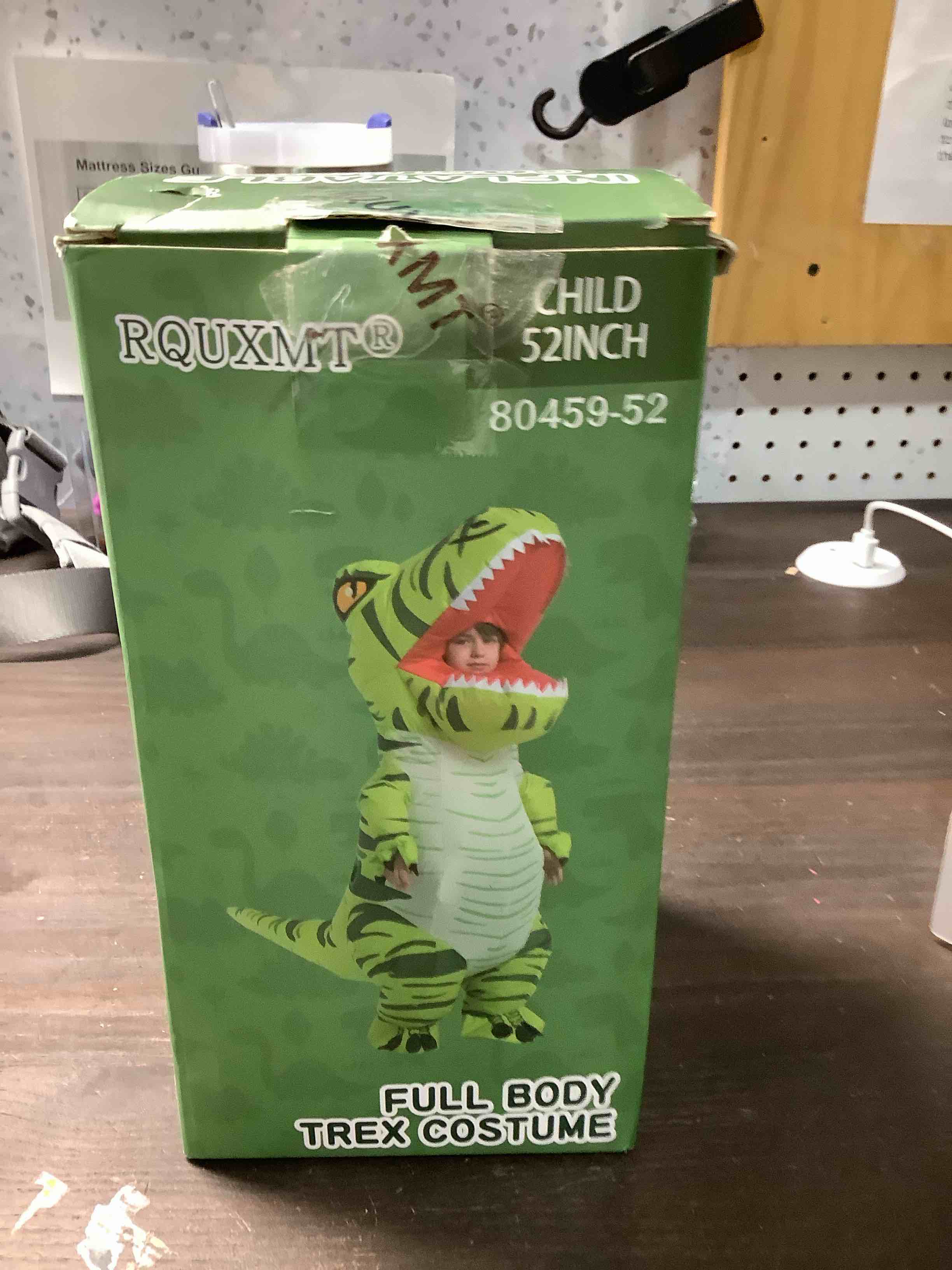Condition photo showing As Is for Blow Up Trex Costume,Inflatable Costumes for Kids,Inflatable Dinosaur Costume,Halloween Costumes for Boys/Girls 6-7YRS