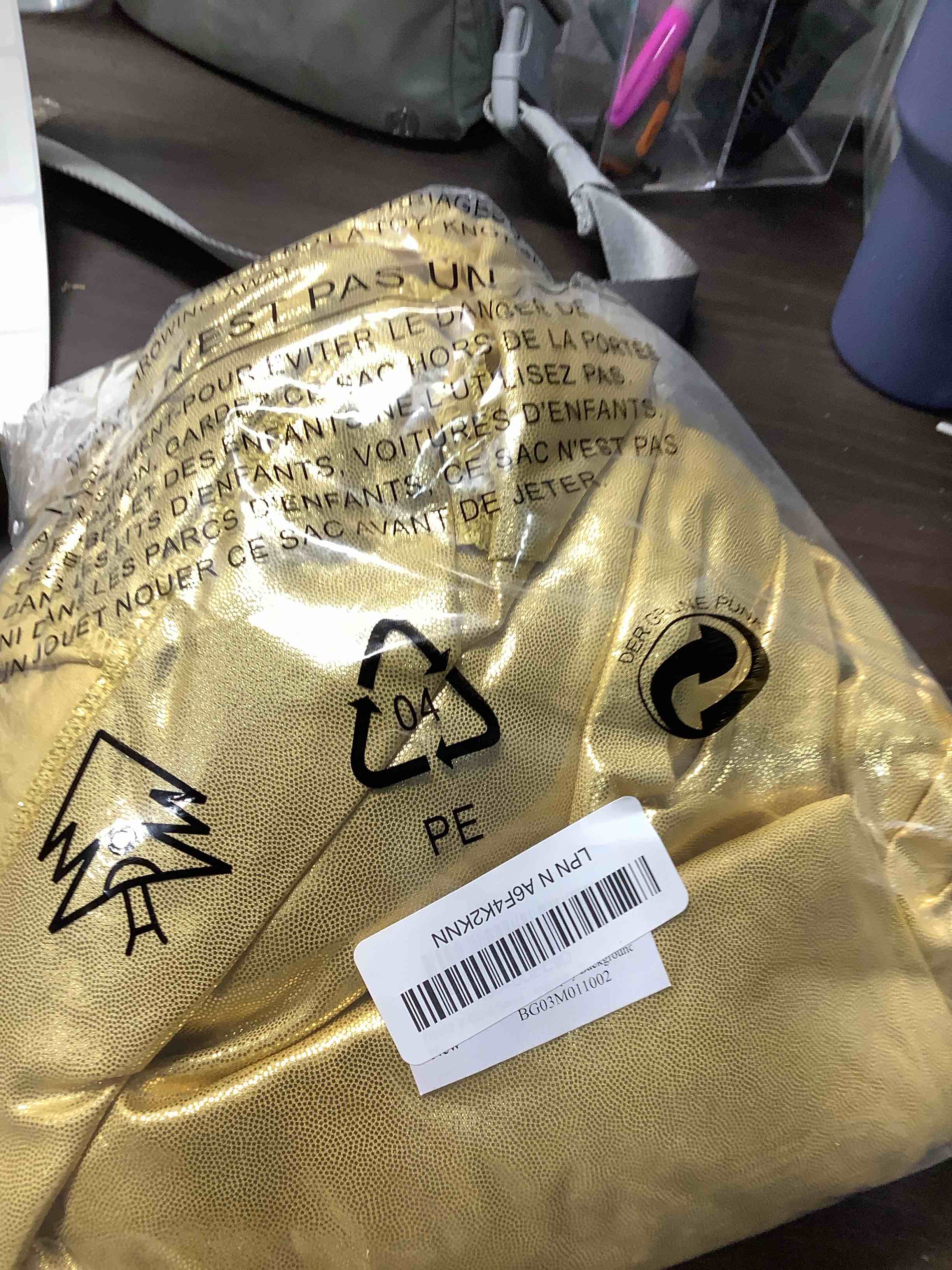 Condition photo showing Good Condition for 10x10 ft Gold Sequin Backdrop Curtain Panels for Parties, Wrinkle Free Glitter Photo Backdrop Drapes 2 Panels 5x10FT Shimmer Back Drop Cloth for Wedding Birthday Christmas Photography Background 5ftx10ft(2 panels) Gold