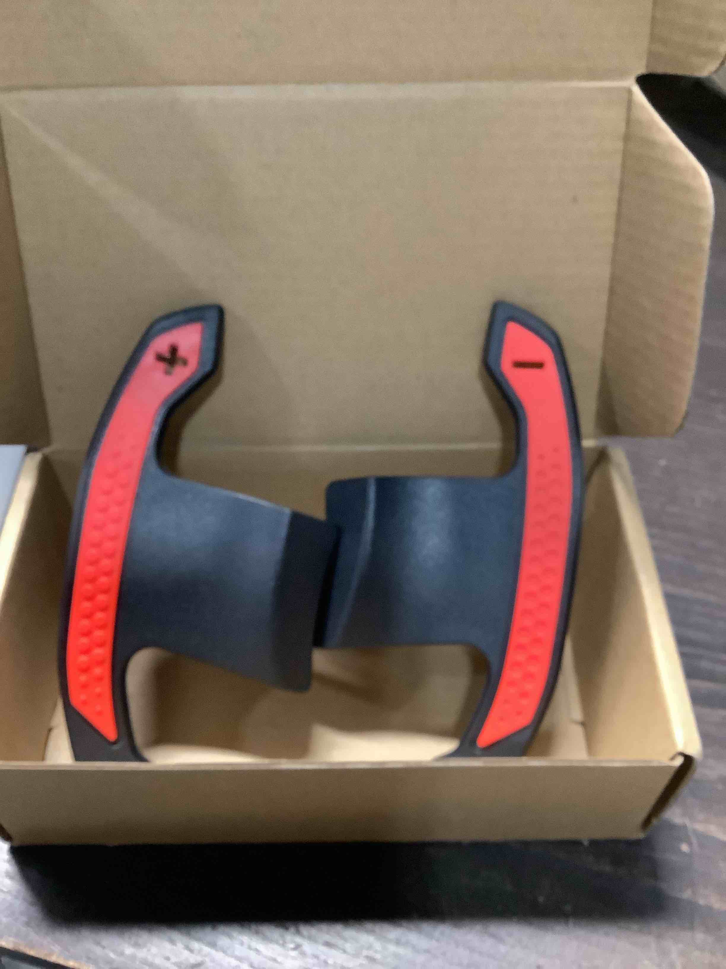Condition photo showing Good Condition for 2PCS Steering Wheel Shift Paddle Left Right Matte Dry Carbon Fiber Paddle Shifter Extensions for F G Series Steering Wheel Enhance the Sporty Look and Improve Shifting Control