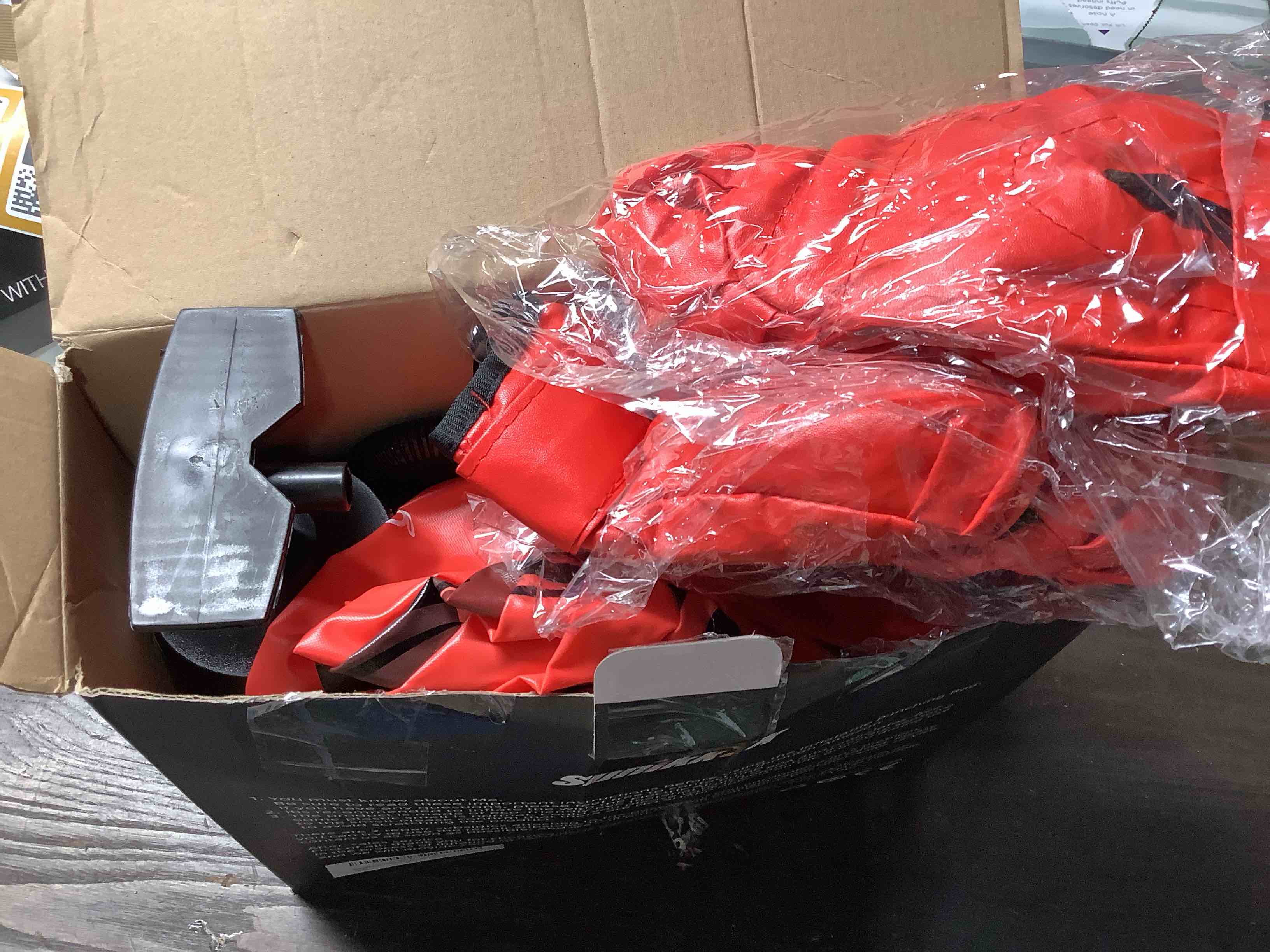 Condition photo showing Good Condition for Tall Punching Bag for Kids, Larger 66 Inch Inflatable Stable Boxing Bag for Teens, Ninja Shuriken Toy Gifts for Boys Girls, Boxing Set with Gloves and Pump for Practicing Karate Taekwondo Red