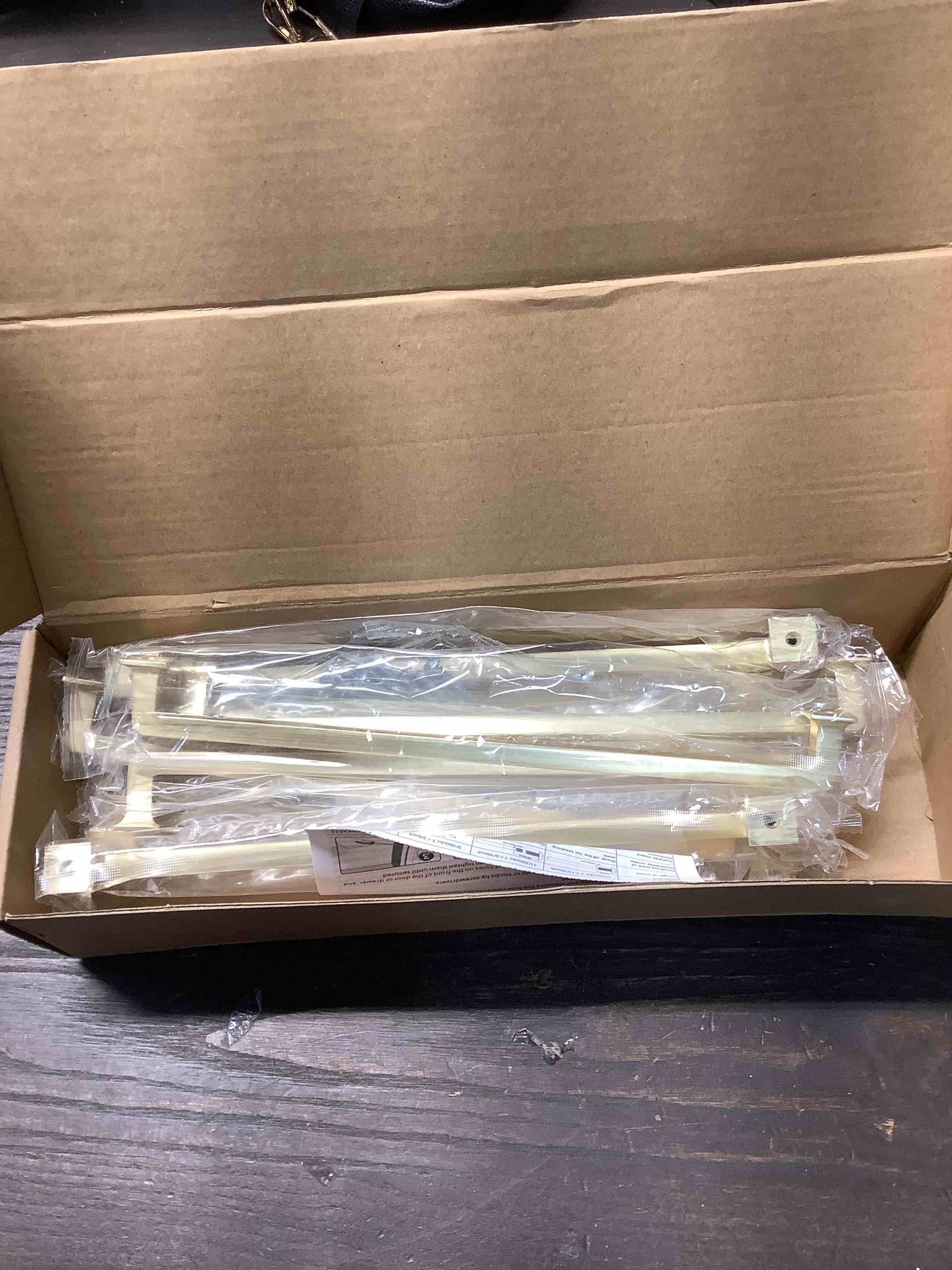 Condition photo showing Good Condition for 10 Pack 10 Inch Brushed Brass Cabinet Handles Solid Zinc Alloy Pulls for Kitchen Cupboard & Drawer Hardware 10 inches Hole Center Brushed Brass 10