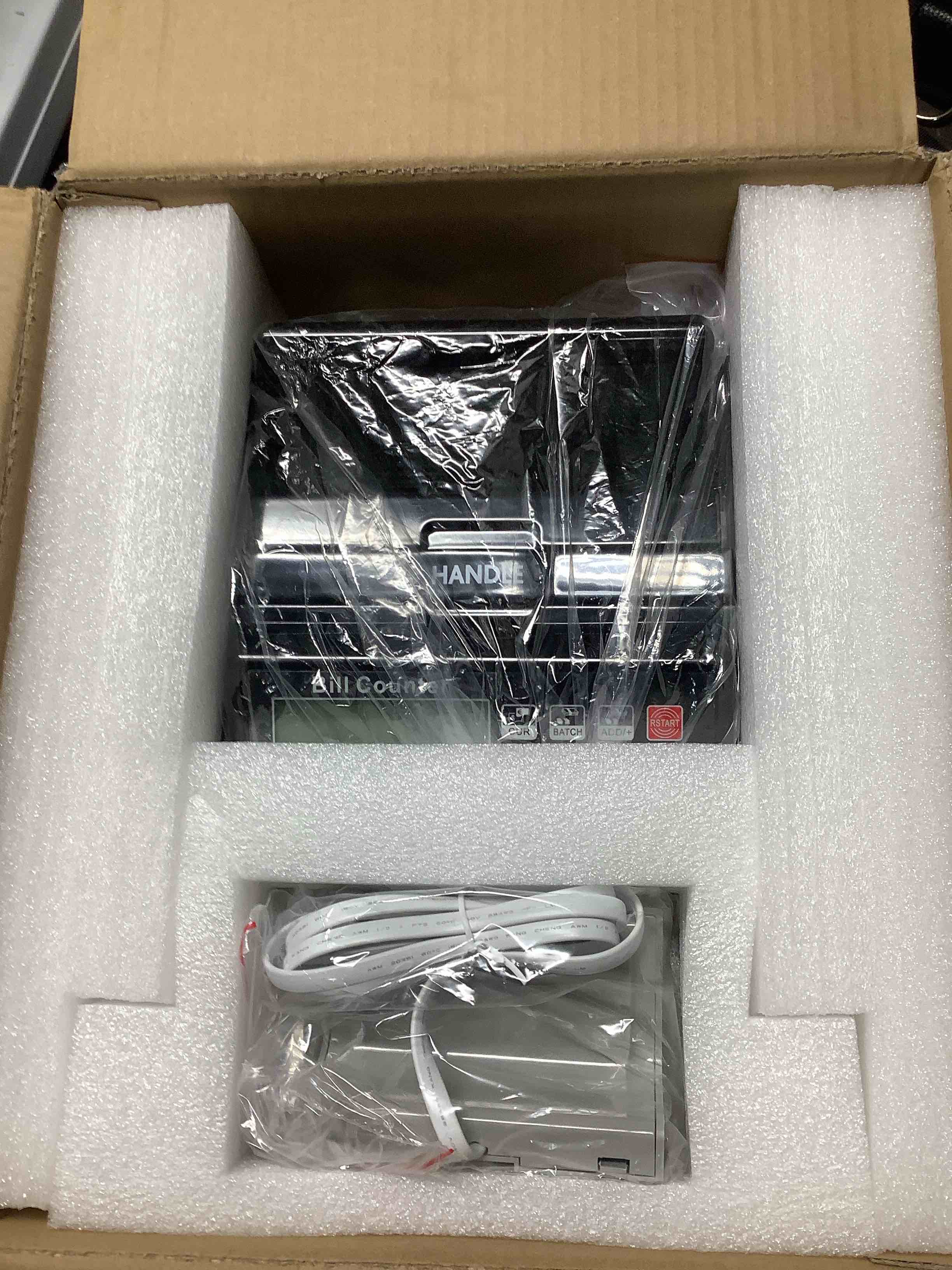 Condition photo showing Good Condition for AL1000 Money Counter Machine with Value Counting, Support Dollar and Euro, UV, MG, MT, IR, DD Counterfeit Detection, Cash Counter with LCD Display, Batch and Add, 1,000 Notes/Min