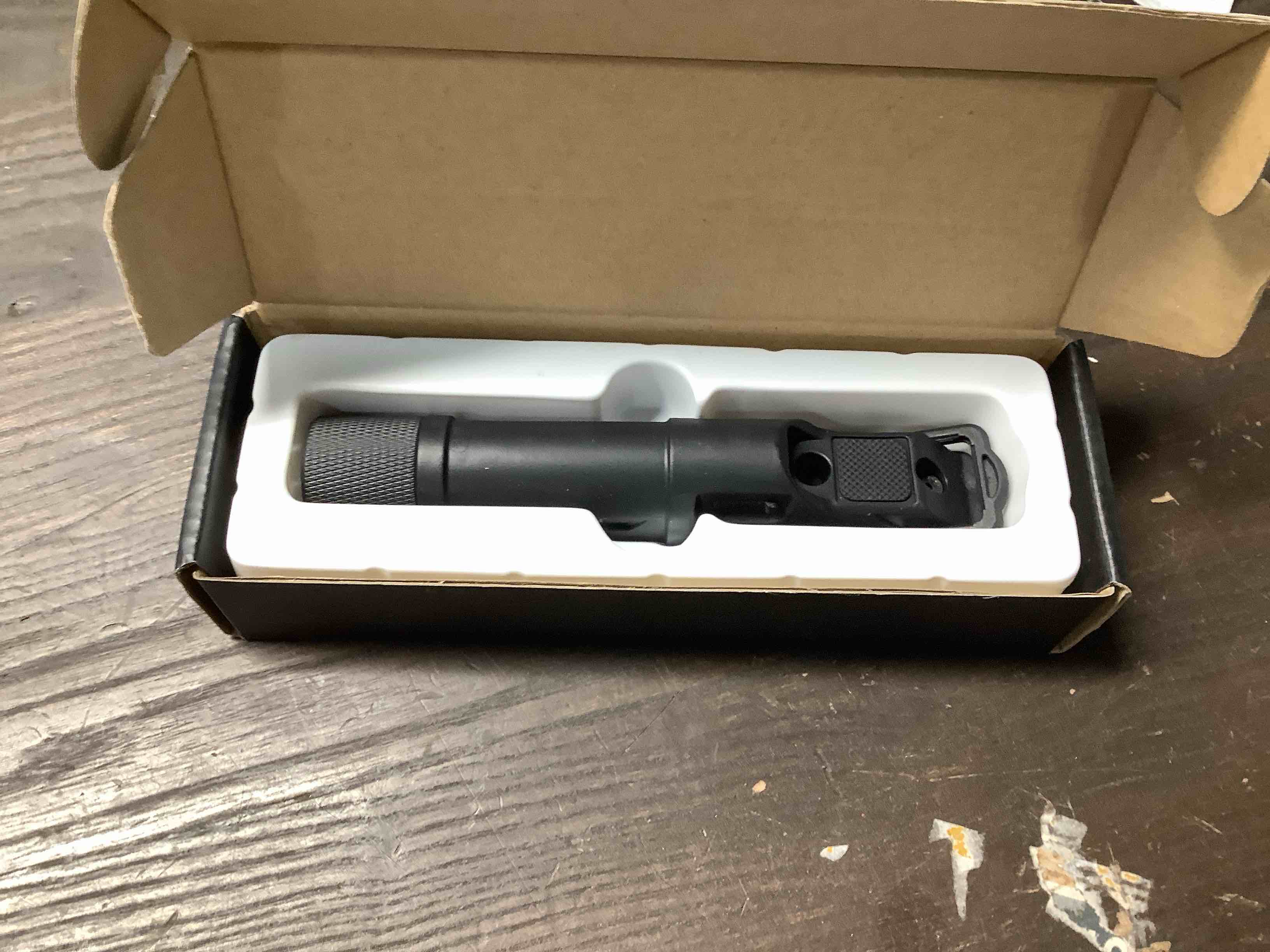 Condition photo showing Good Condition for Solofish 1750 Lumens Tactical Flashlight is Compatible with Picatinny/Mlok Rail for Rifle, Rechargeable Weapon Light with Strobe/Momentary, with Switch Protection Guard 1750 Lumens - Picatinny/Mlok