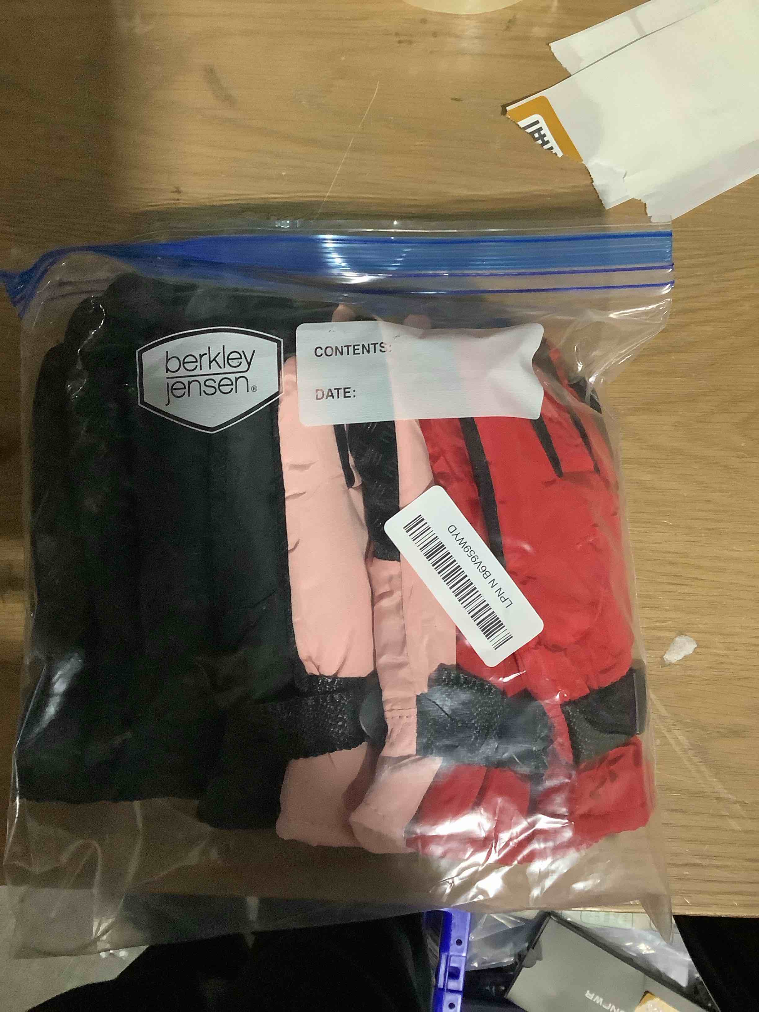 Condition photo showing New/Like New for Hicarer 4 Pairs Winter Gloves for Kids Waterproof Snow Ski Gloves Girls Boys Warm Unisex Youth Clothes for Cold Weather Red, Pink, Black 4 - 8 Years Vibrant