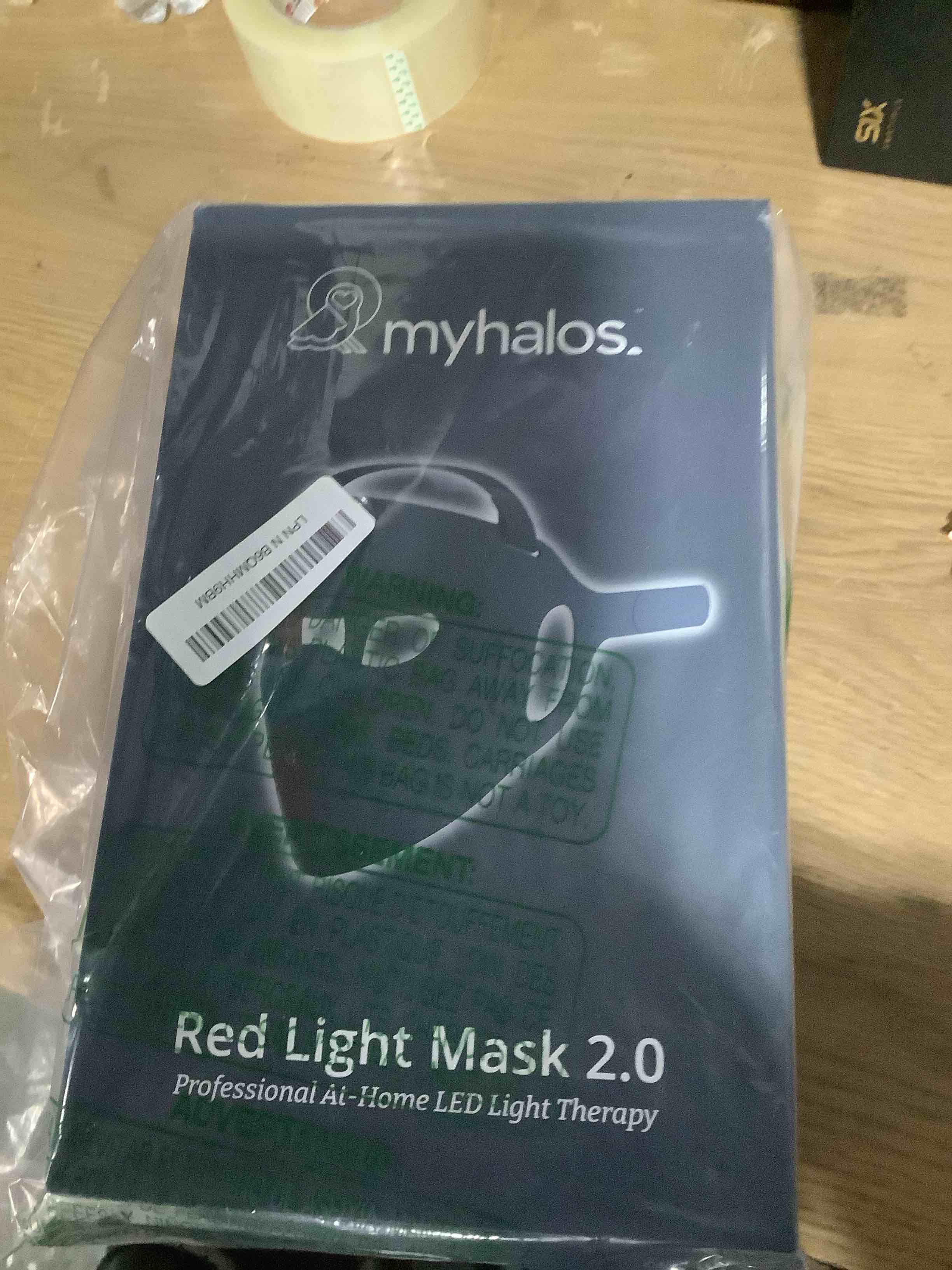 Condition photo showing New/Like New for myhalos® Red Light Therapy Face Mask - Medical-Grade LED Light Therapy Device with Nir-Infrared (1072 nm), Red (633 nm) & Blue (460 nm) Light - Anti-Aging Skin Treatment for Wrinkles & Fine Lines